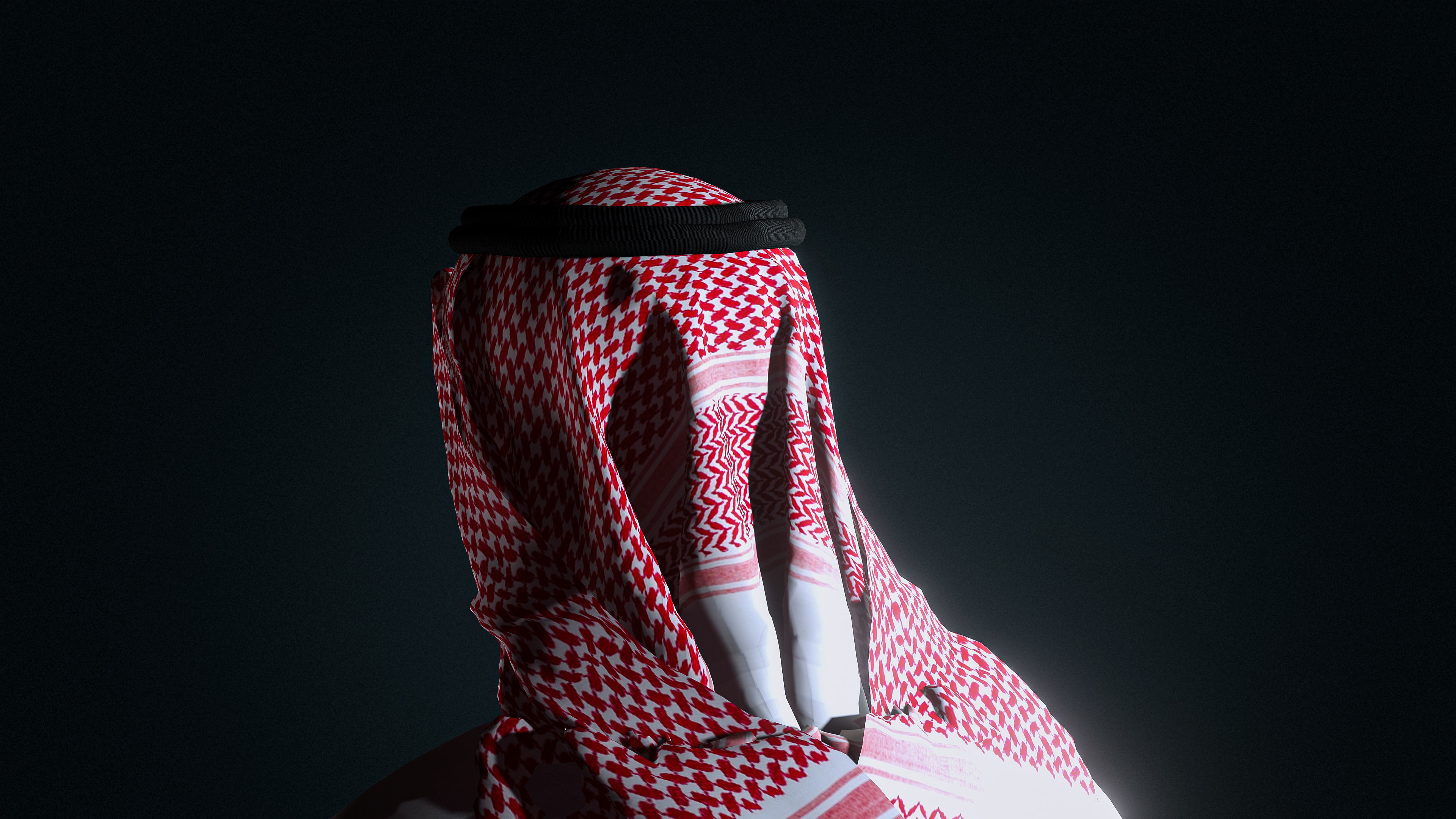 High Quality Realistic Arab Man Overweight Low-poly 3D model_14