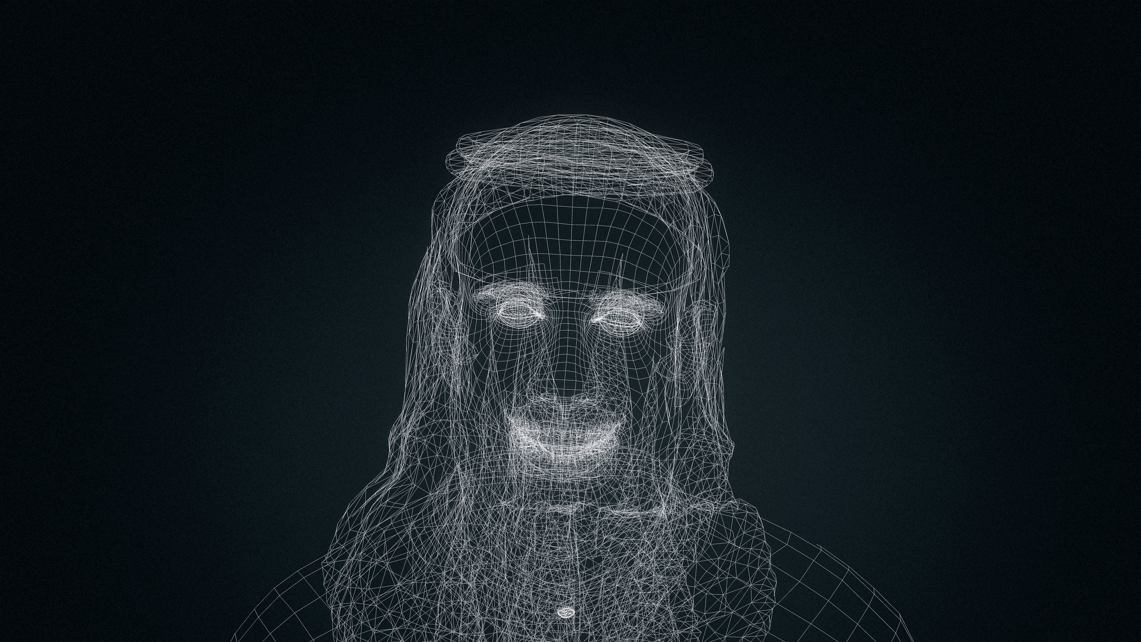 High Quality Realistic Arab Man Overweight Low-poly 3D model_23