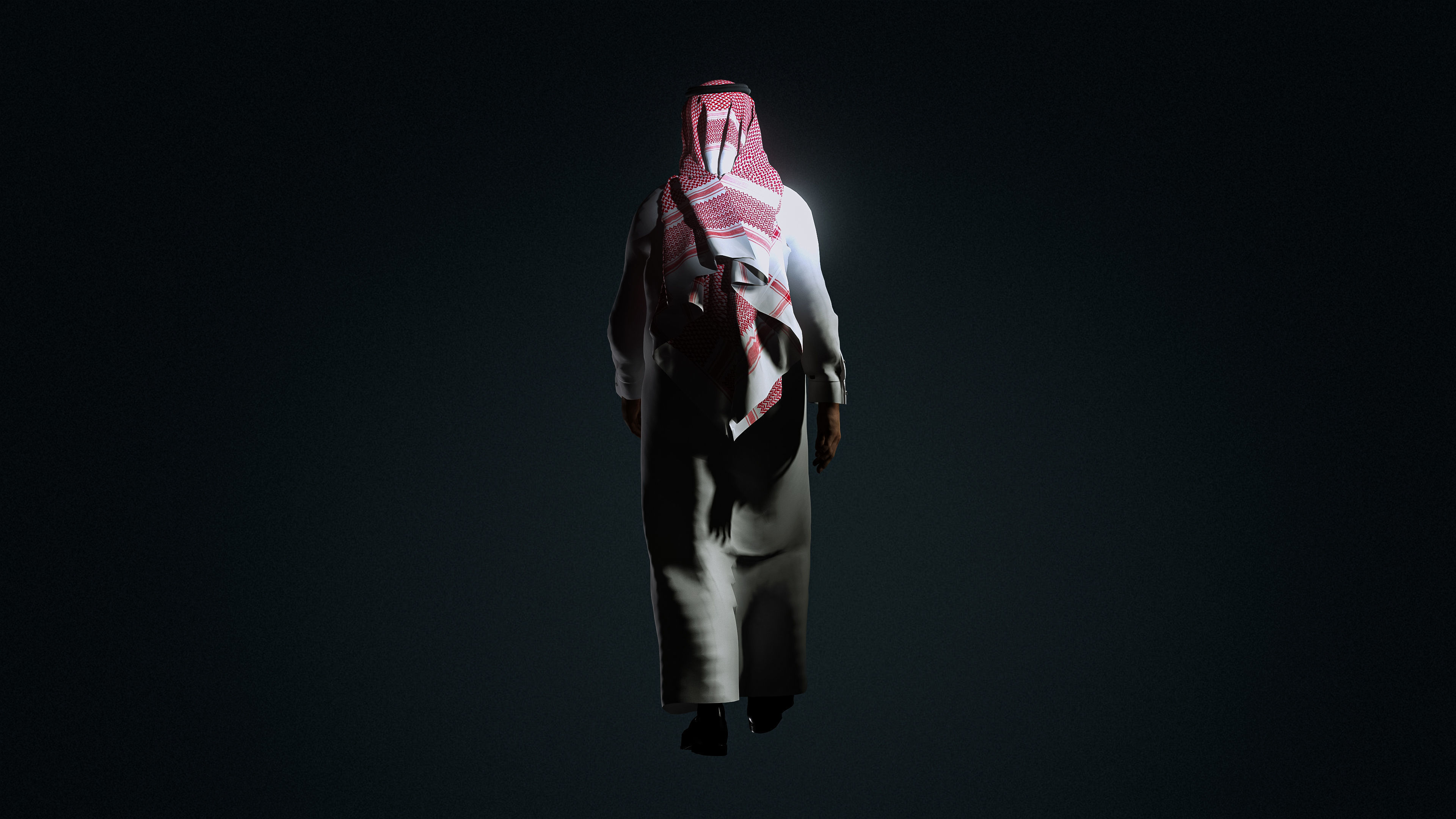 High Quality Realistic Arab Man Overweight Low-poly 3D model_9