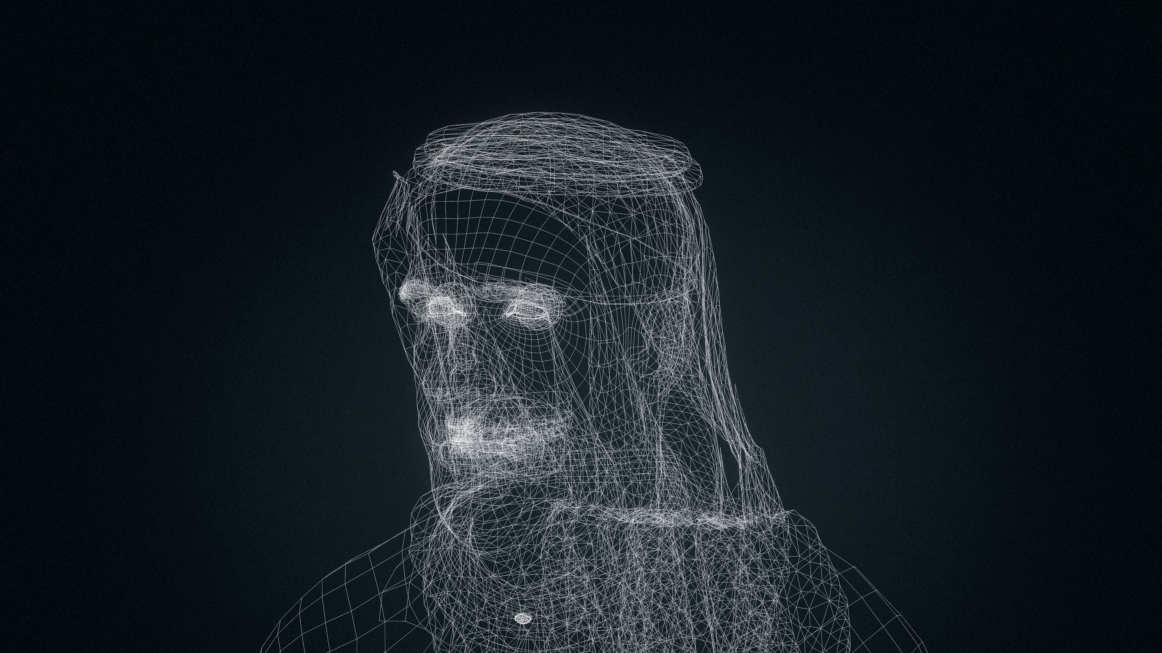 High Quality Realistic Arab Man Overweight Low-poly 3D model_24