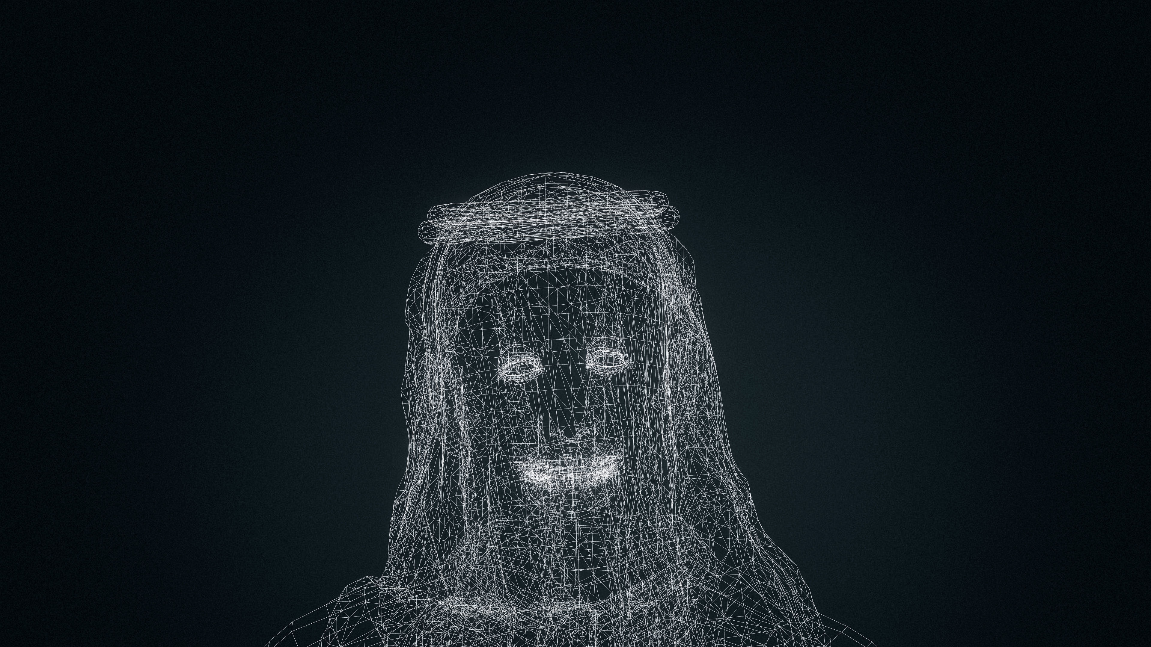 High Quality Realistic Arab Man Overweight Low-poly 3D model_29