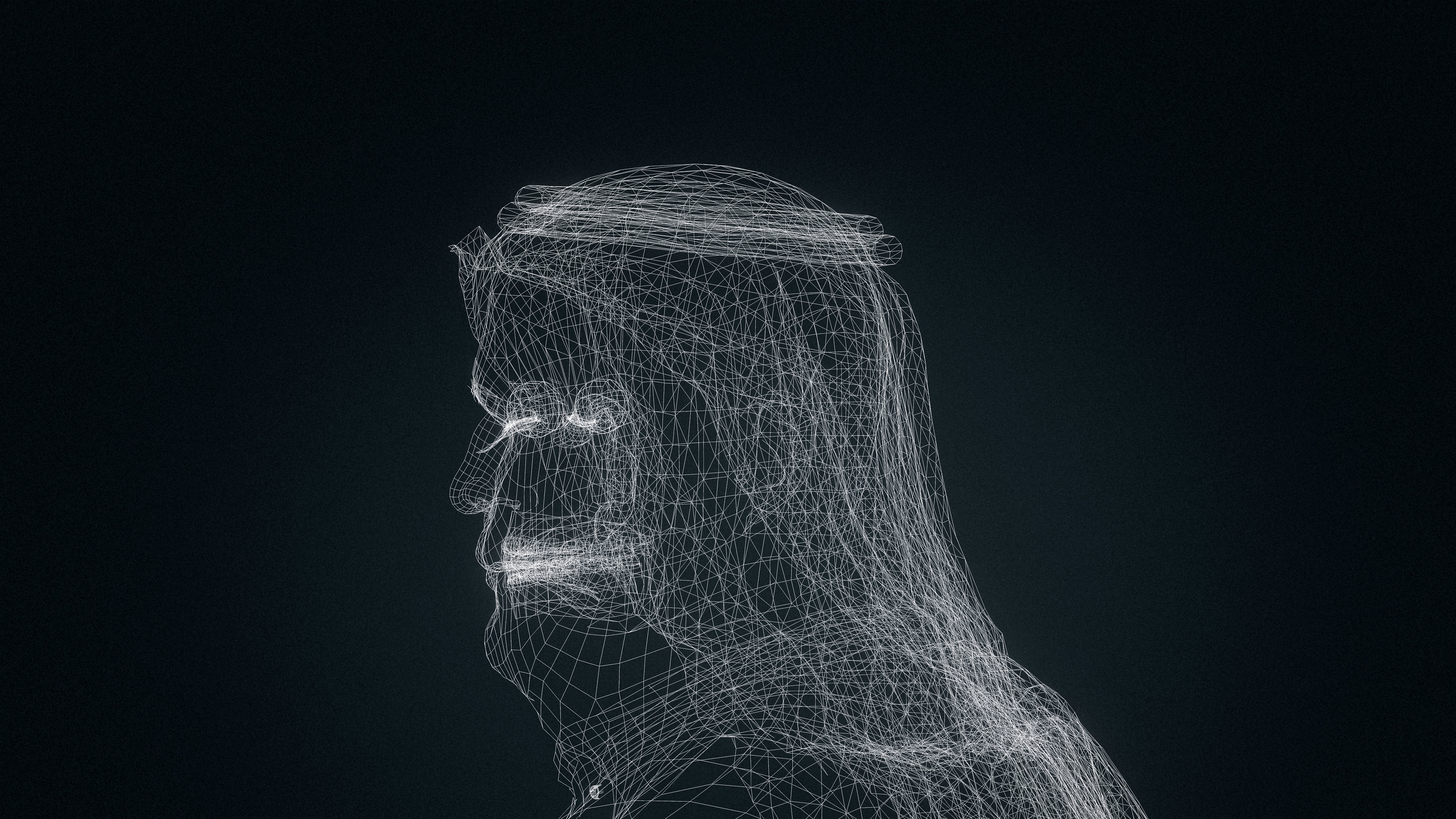 High Quality Realistic Arab Man Overweight Low-poly 3D model_27