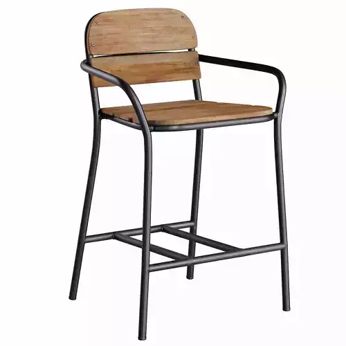 Algueret stool Low-poly 3D model