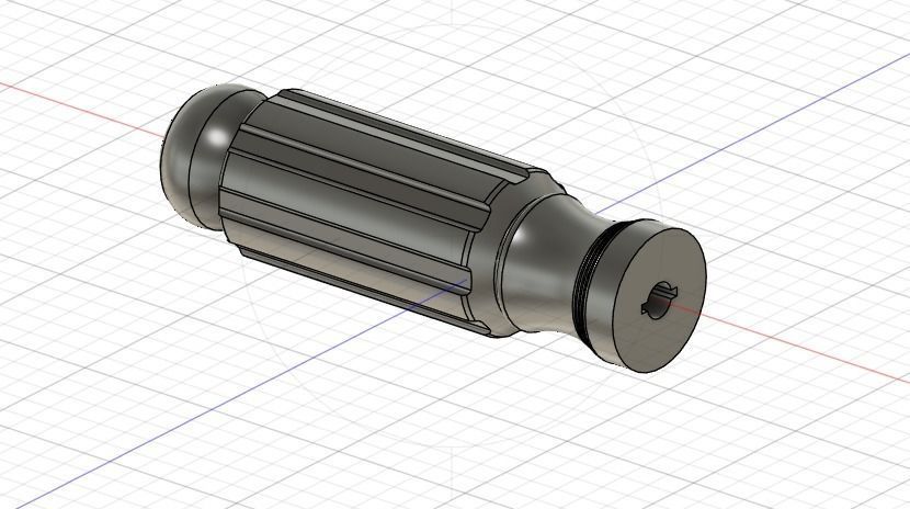 Screwdriver Hand Free 3D print model_2