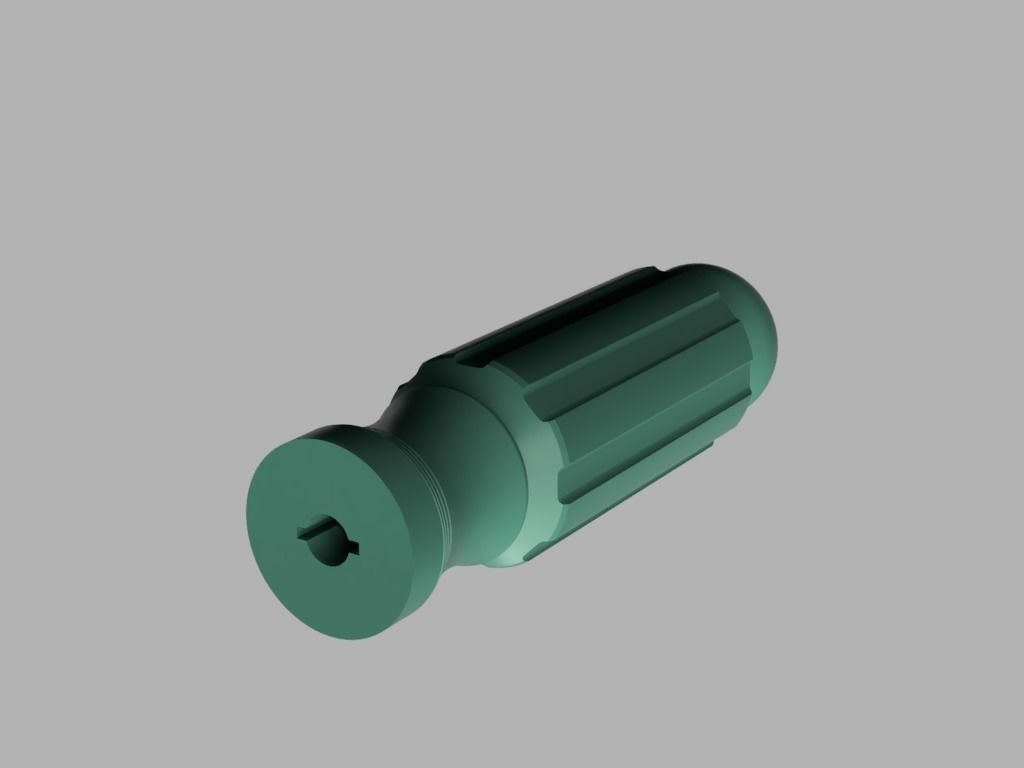 Screwdriver Hand Free 3D print model_1