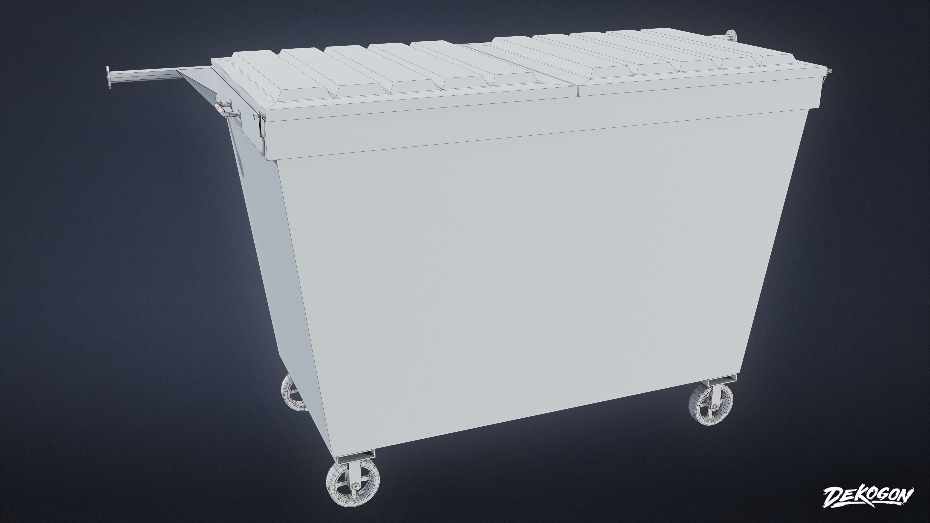 TRASH - Dumpster Small 01 - LOW POLY AND NANITE Low-poly 3D model_8
