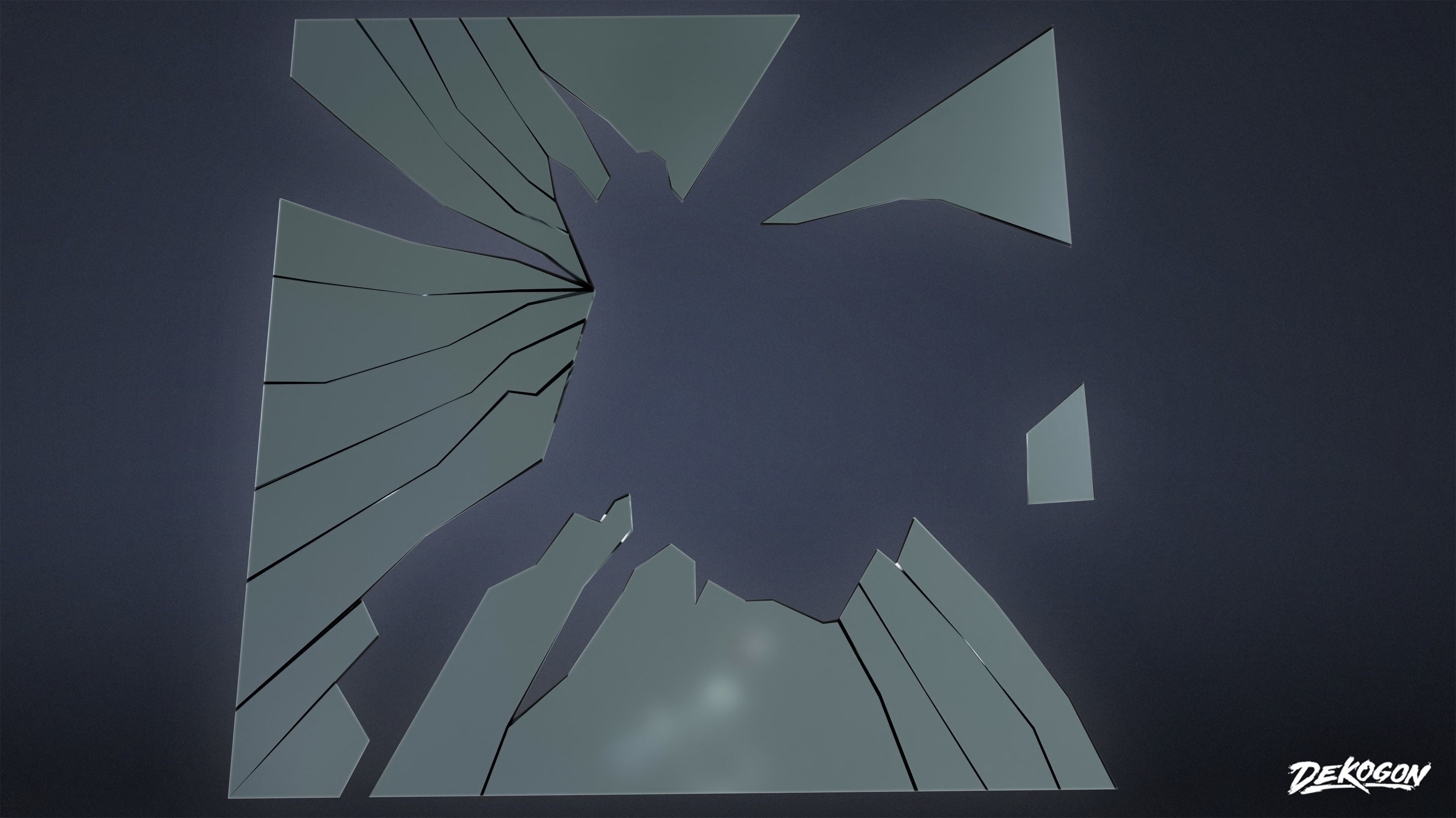 TRASH - Glass Shards 01 - LOW POLY Low-poly 3D model_13