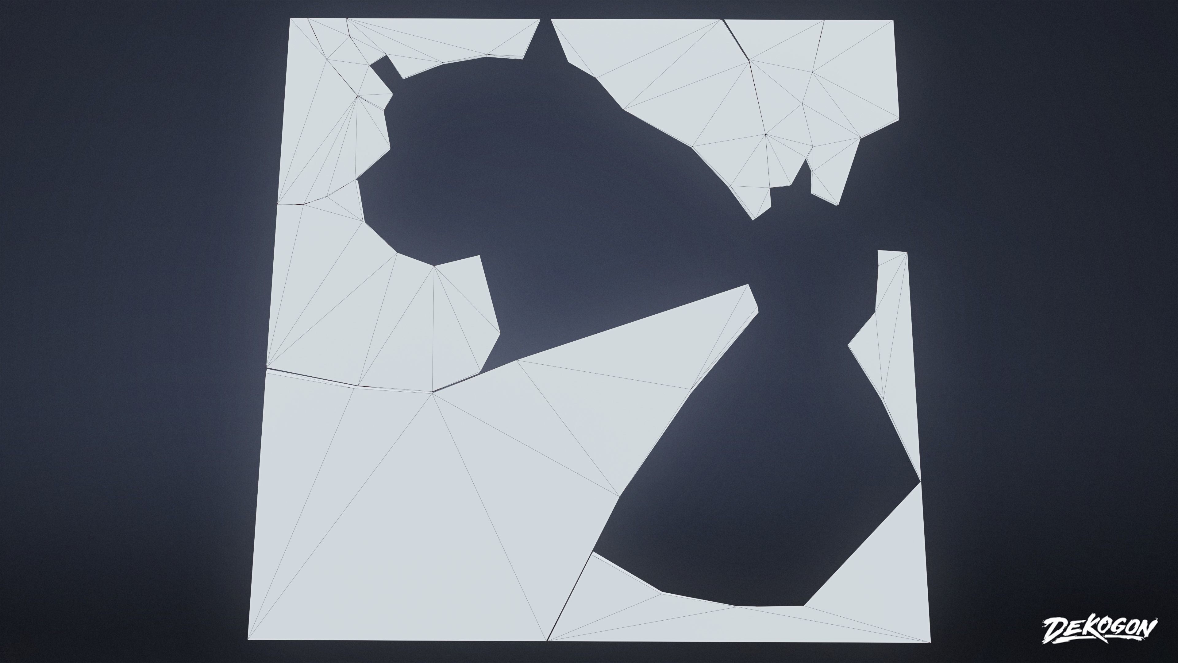 TRASH - Glass Shards 01 - LOW POLY Low-poly 3D model_20