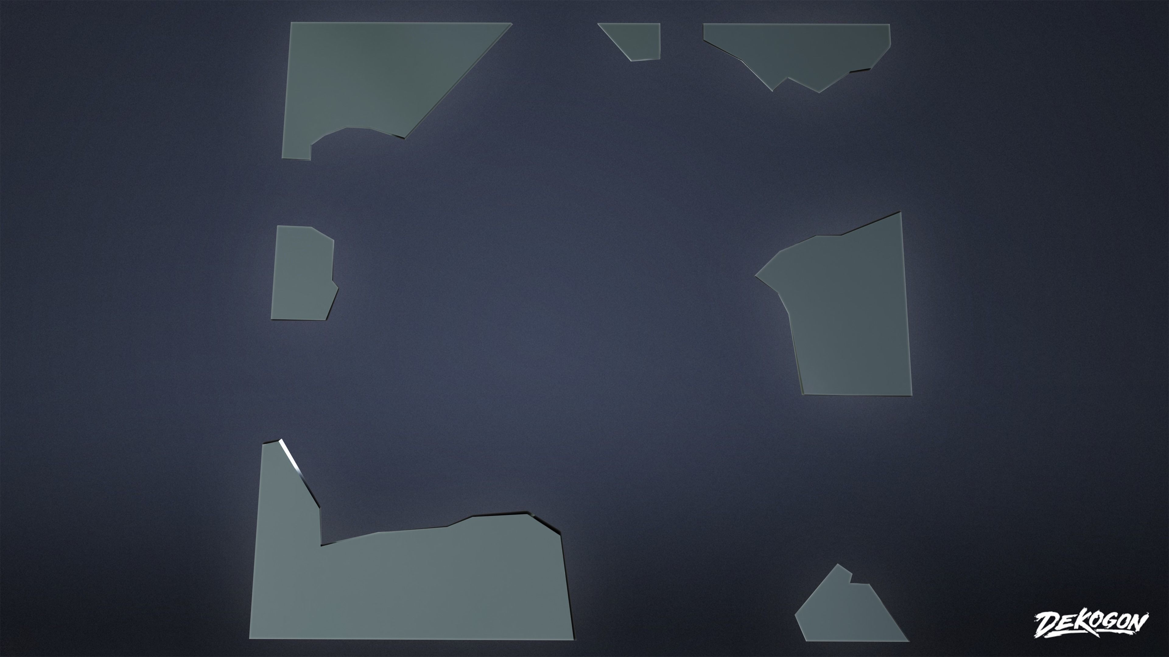 TRASH - Glass Shards 01 - LOW POLY Low-poly 3D model_17