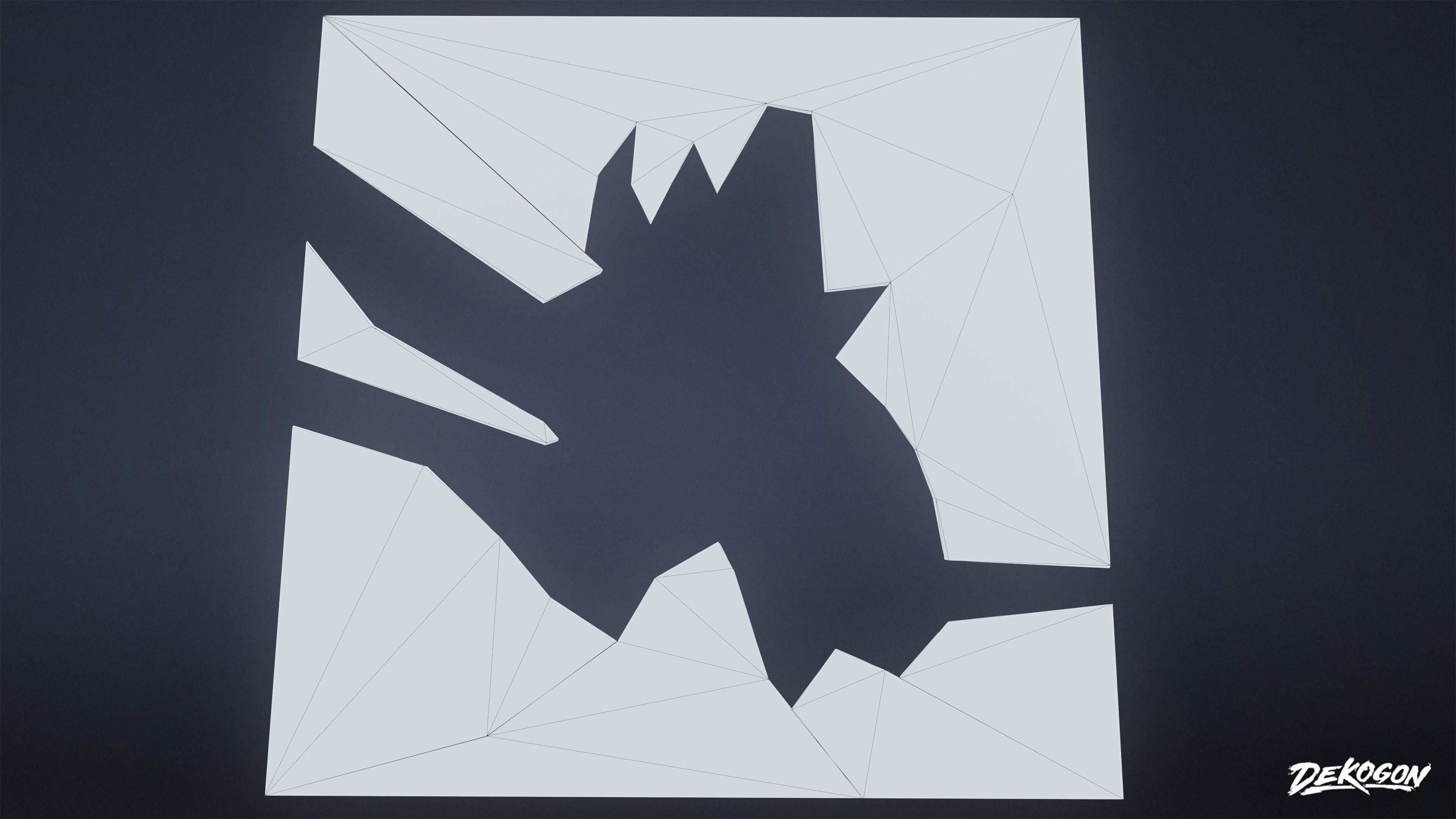 TRASH - Glass Shards 01 - LOW POLY Low-poly 3D model_19