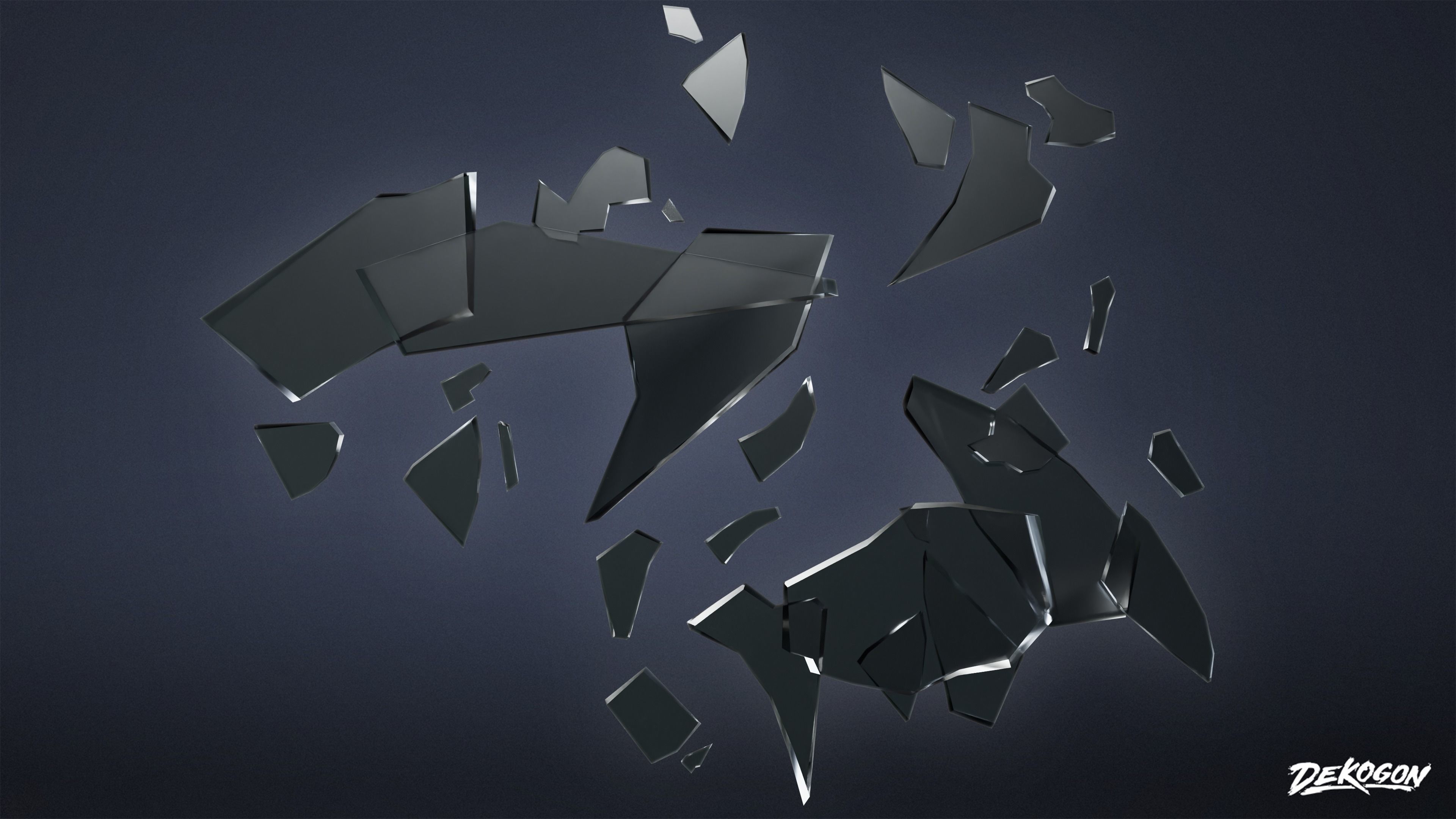 TRASH - Glass Shards 01 - LOW POLY Low-poly 3D model_4