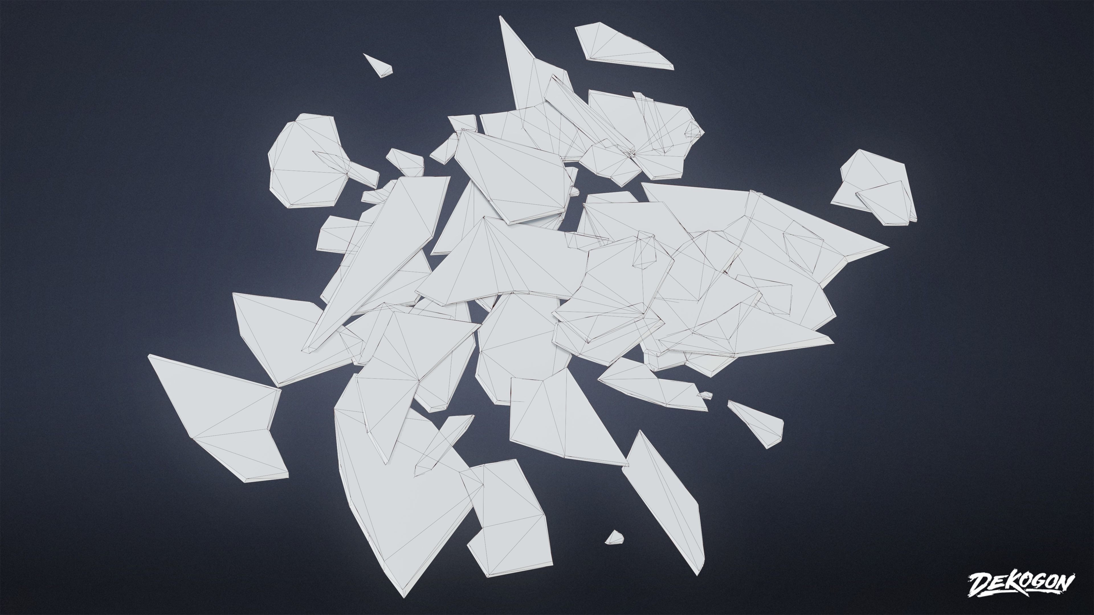 TRASH - Glass Shards 01 - LOW POLY Low-poly 3D model_9