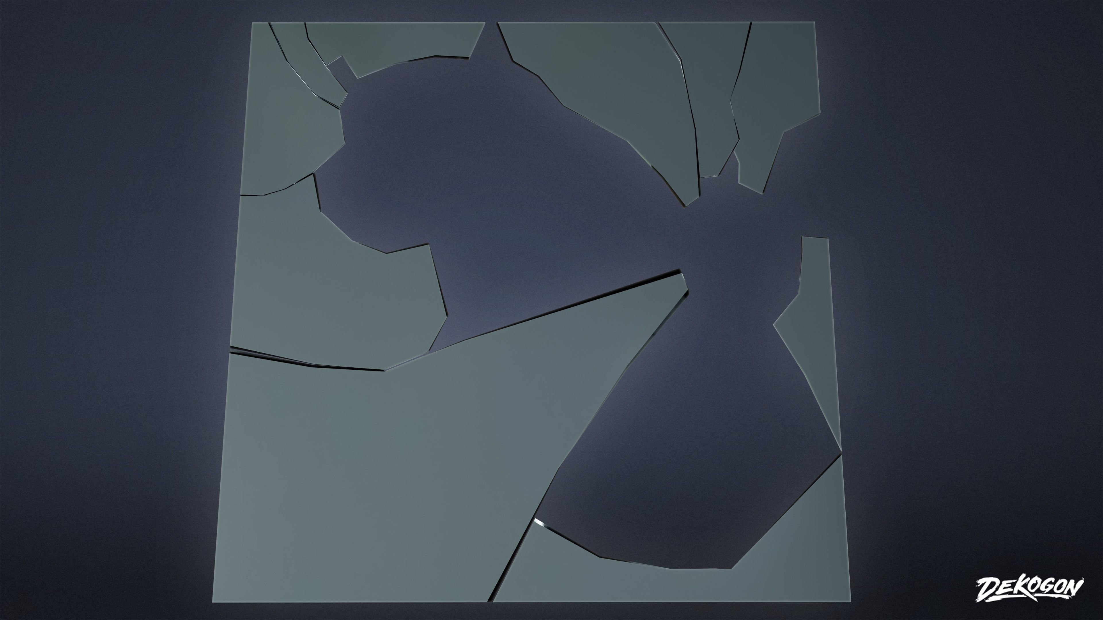 TRASH - Glass Shards 01 - LOW POLY Low-poly 3D model_14