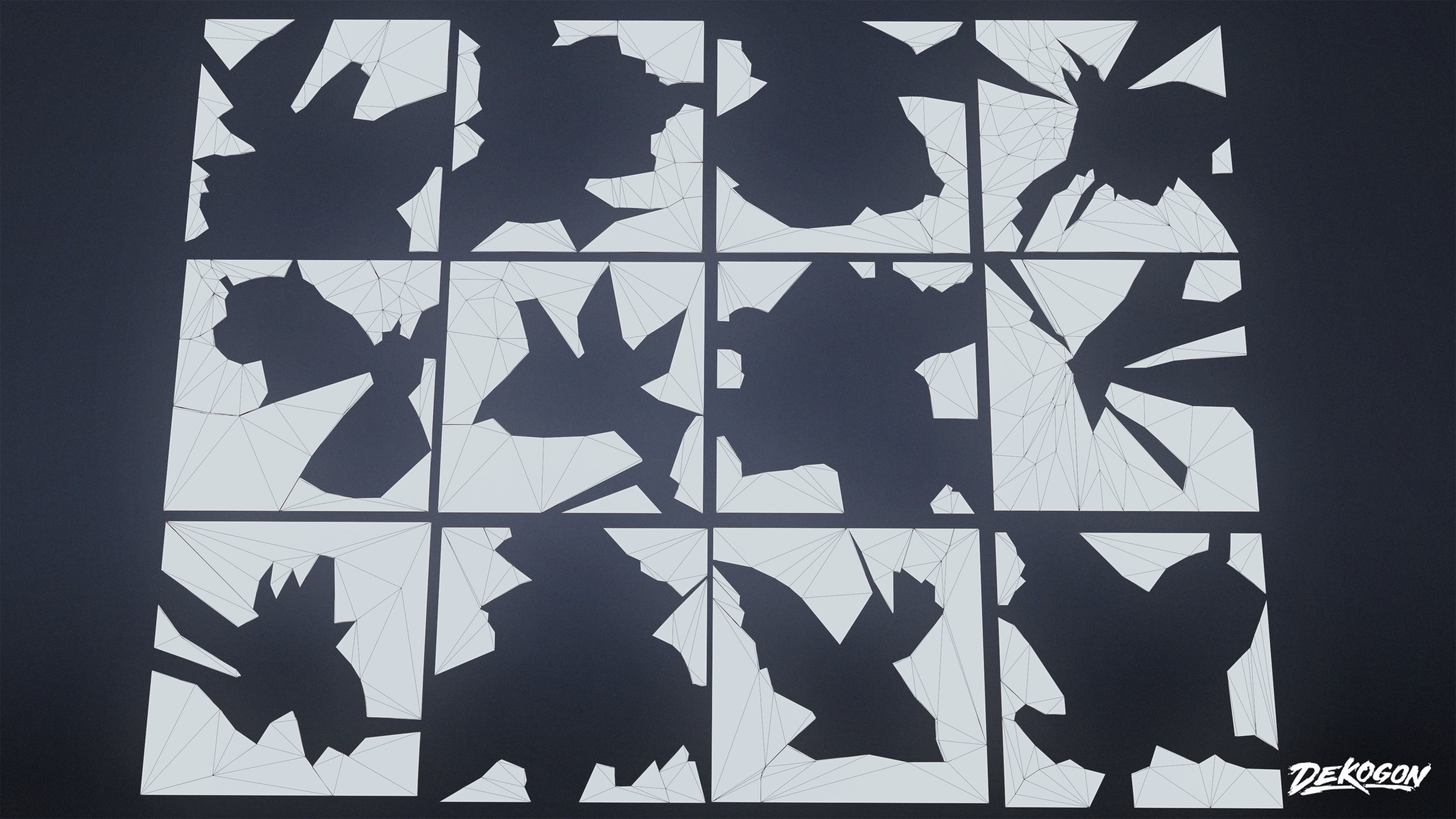 TRASH - Glass Shards 01 - LOW POLY Low-poly 3D model_18