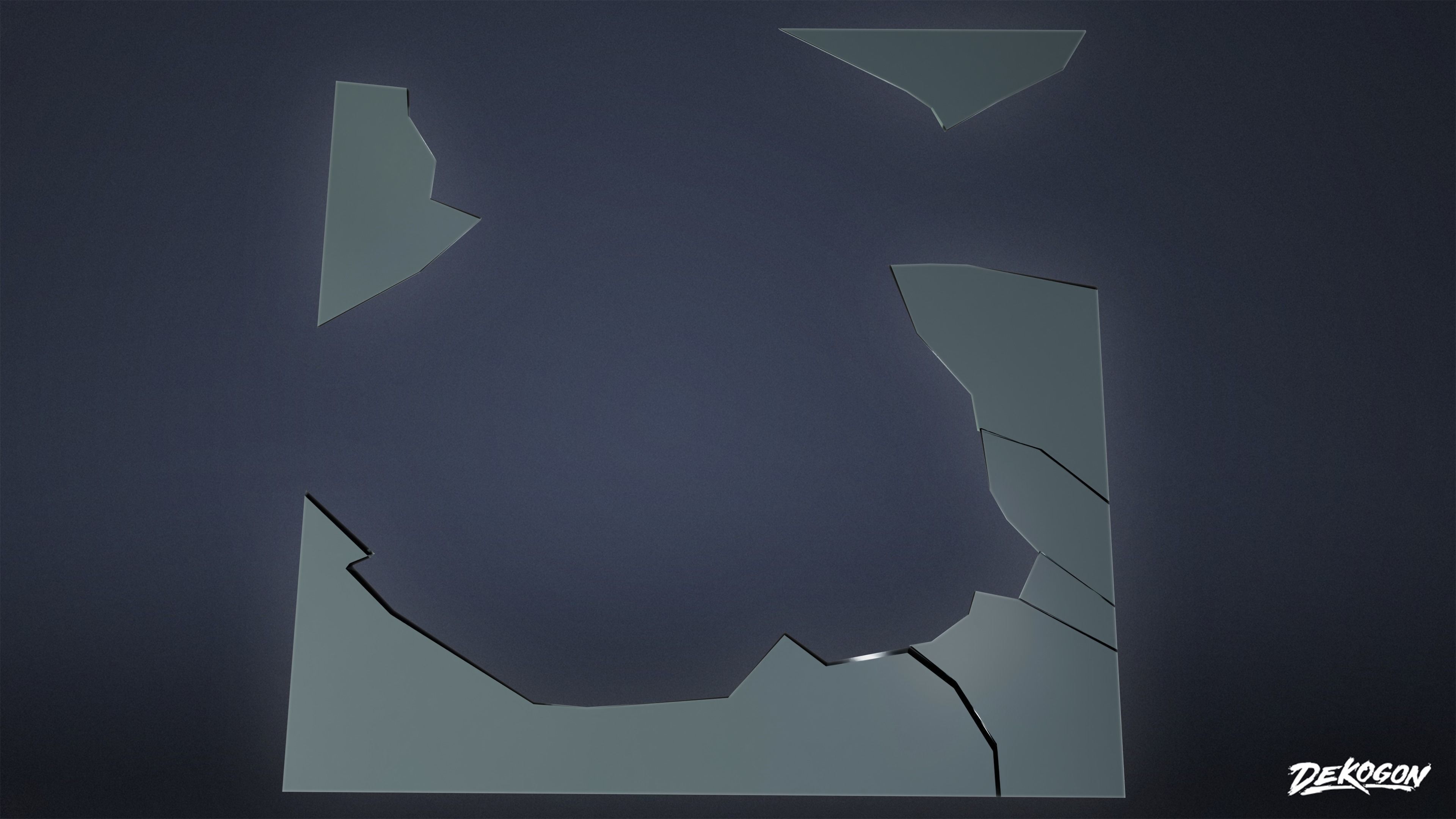 TRASH - Glass Shards 01 - LOW POLY Low-poly 3D model_16