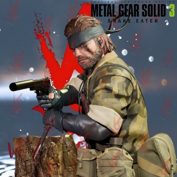 Naked Snake MGS 3 Snake Eater 3D print model_4