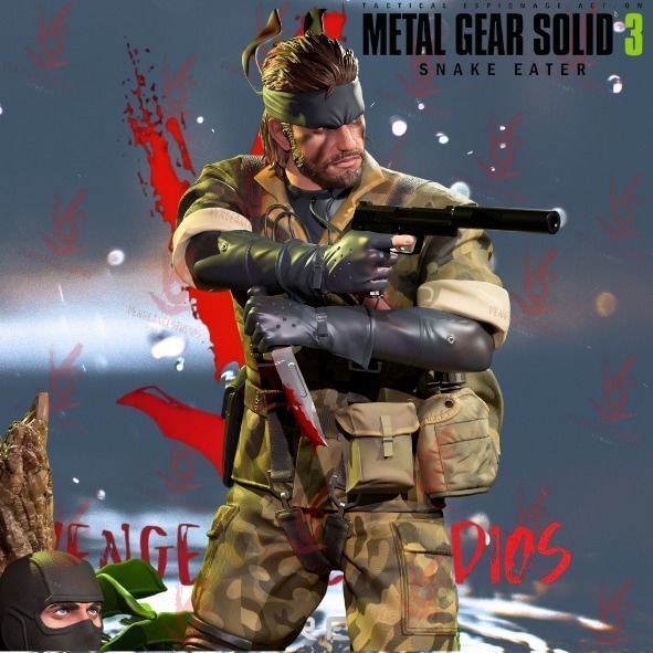Naked Snake MGS 3 Snake Eater 3D print model_2
