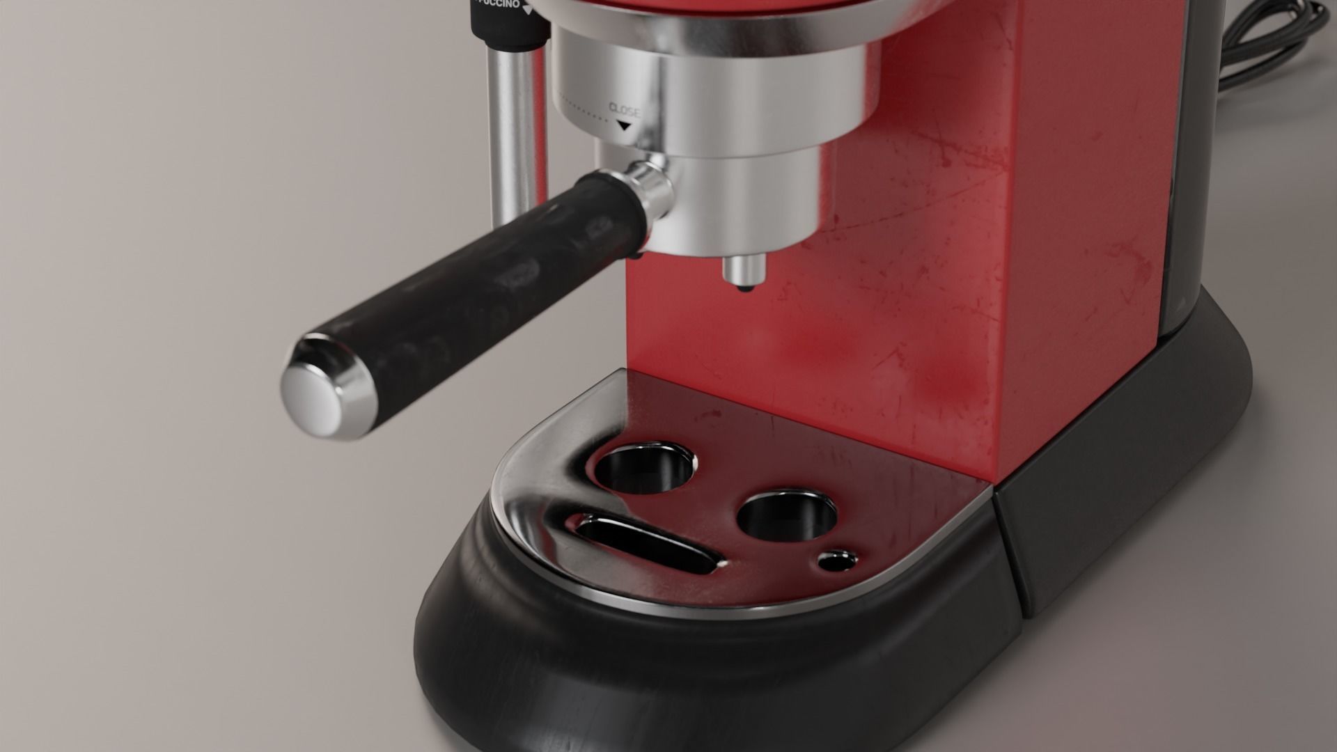 Delonghi Espresso and Coffee Machine Used 3D model_4