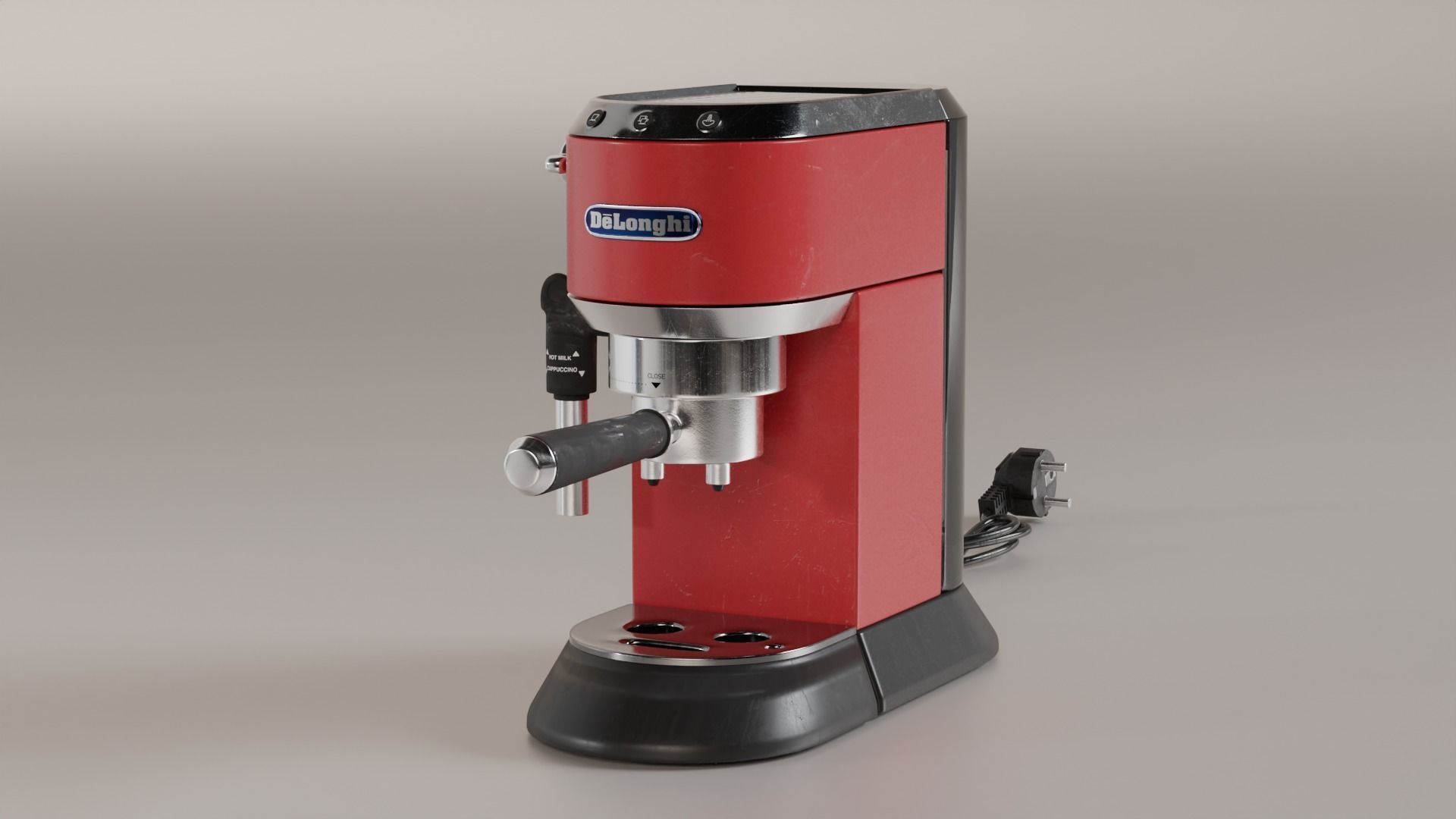 Delonghi Espresso and Coffee Machine Used 3D model_1