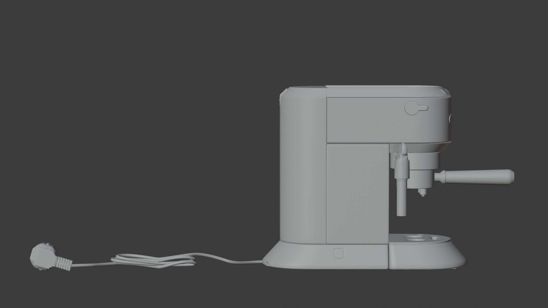 Delonghi Espresso and Coffee Machine Used 3D model_11