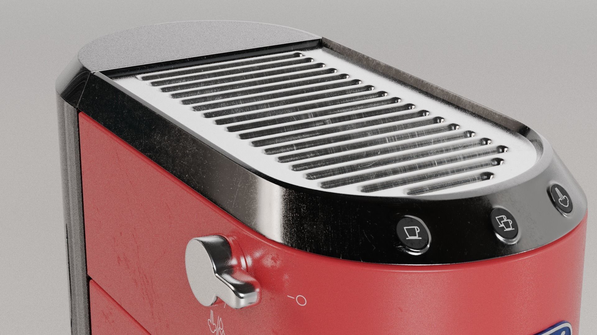 Delonghi Espresso and Coffee Machine Used 3D model_10