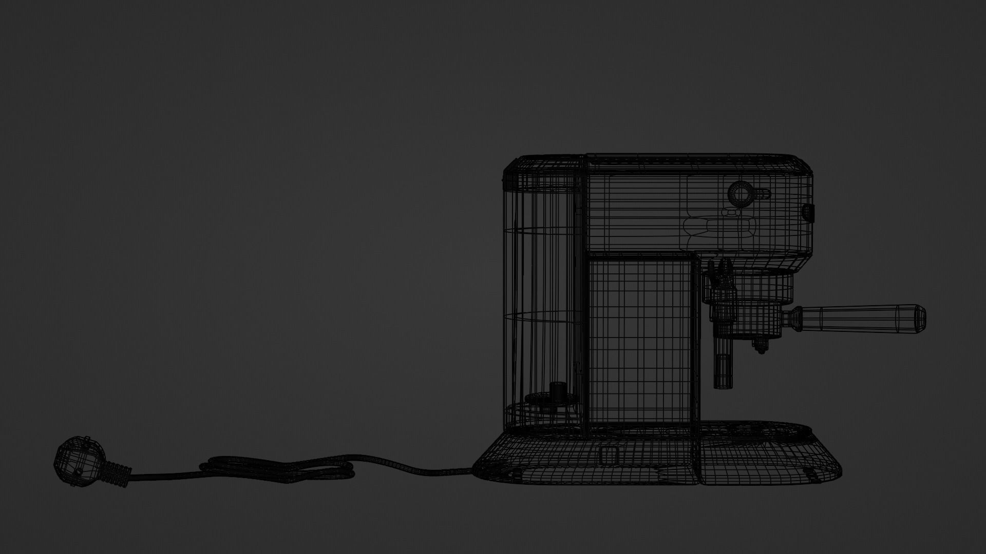 Delonghi Espresso and Coffee Machine Used 3D model_14