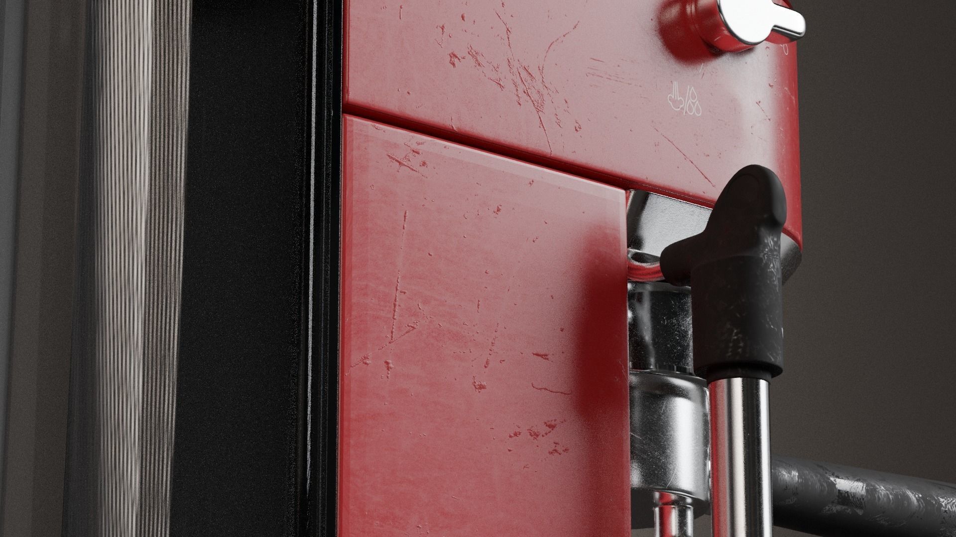 Delonghi Espresso and Coffee Machine Used 3D model_6