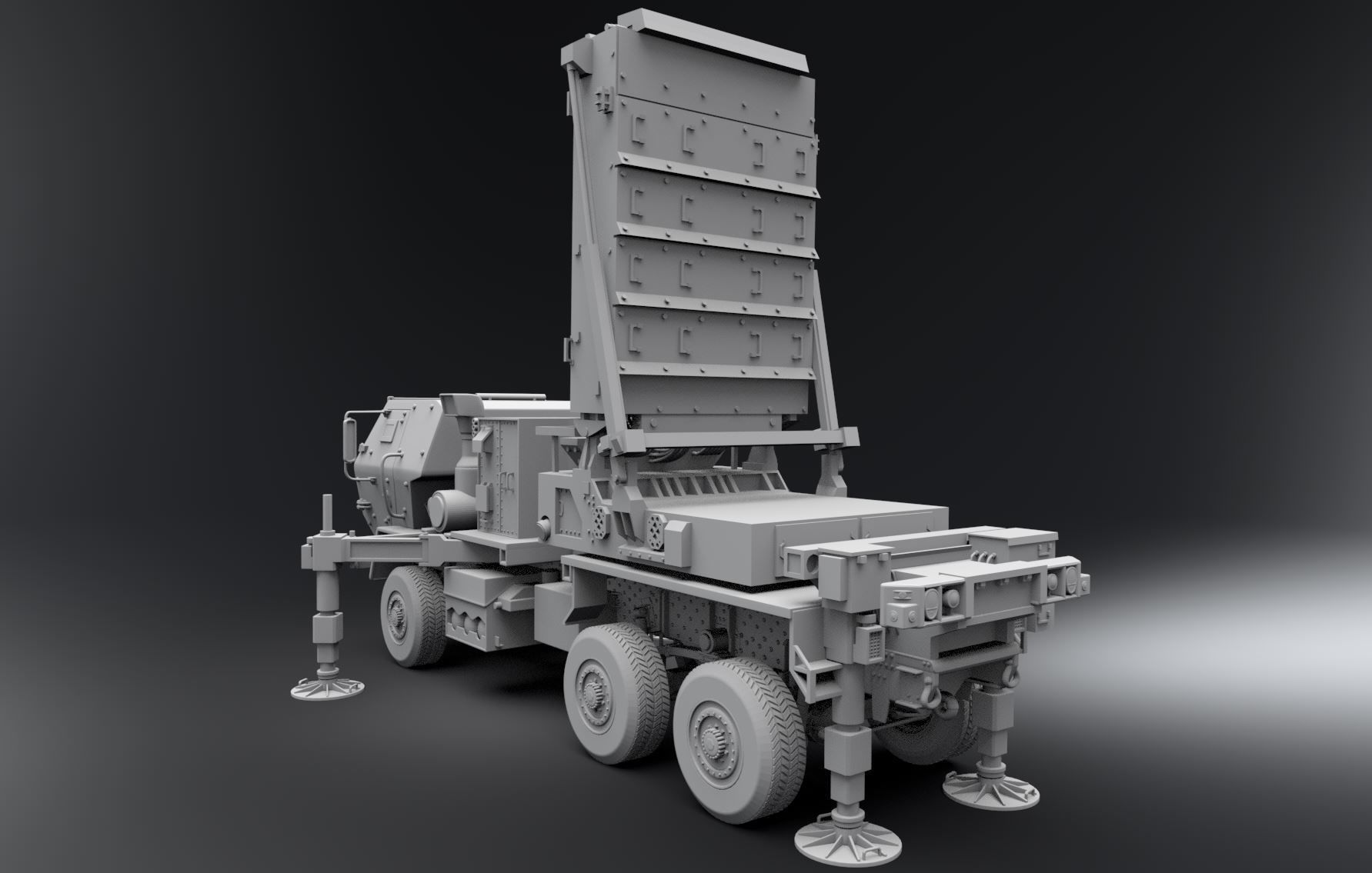 AN TPQ53 Radar scale model 3D print model_2