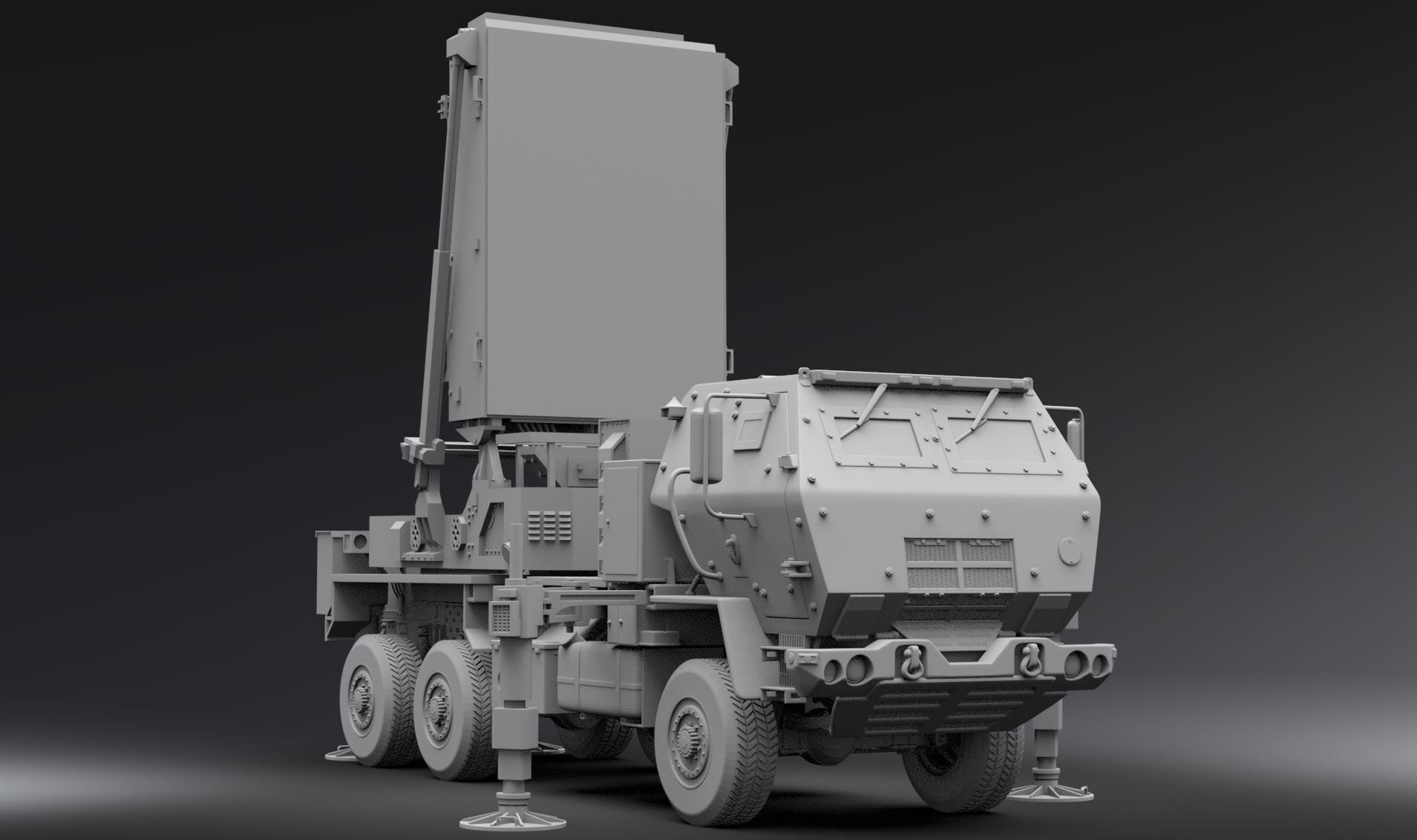AN TPQ53 Radar scale model 3D print model_4