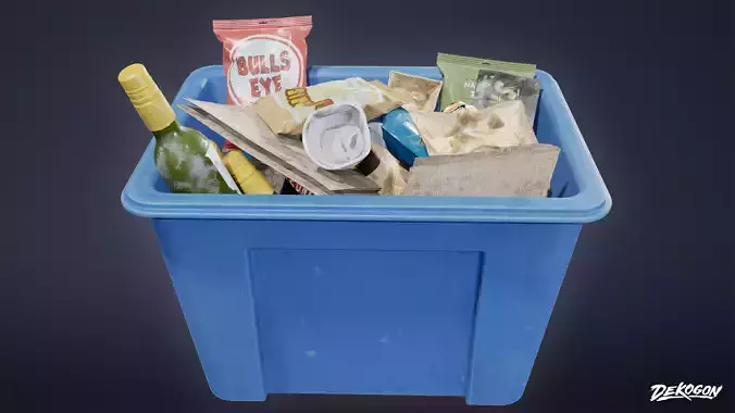 TRASH - Recycle Bin 01 - LOW POLY AND NANITE