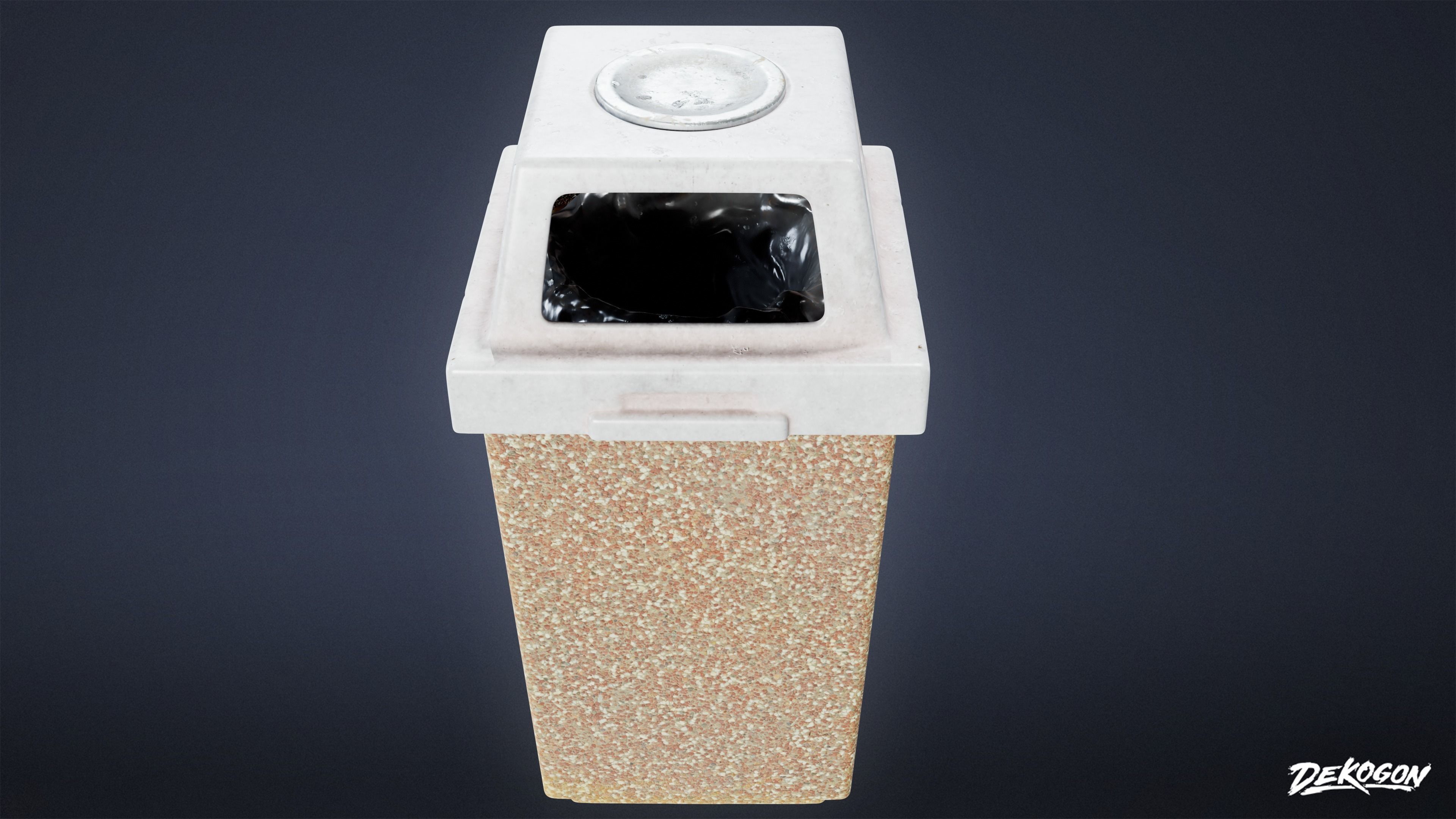 TRASH - Trash Can Set 34 - LOW POLY AND NANITE Low-poly 3D model_18