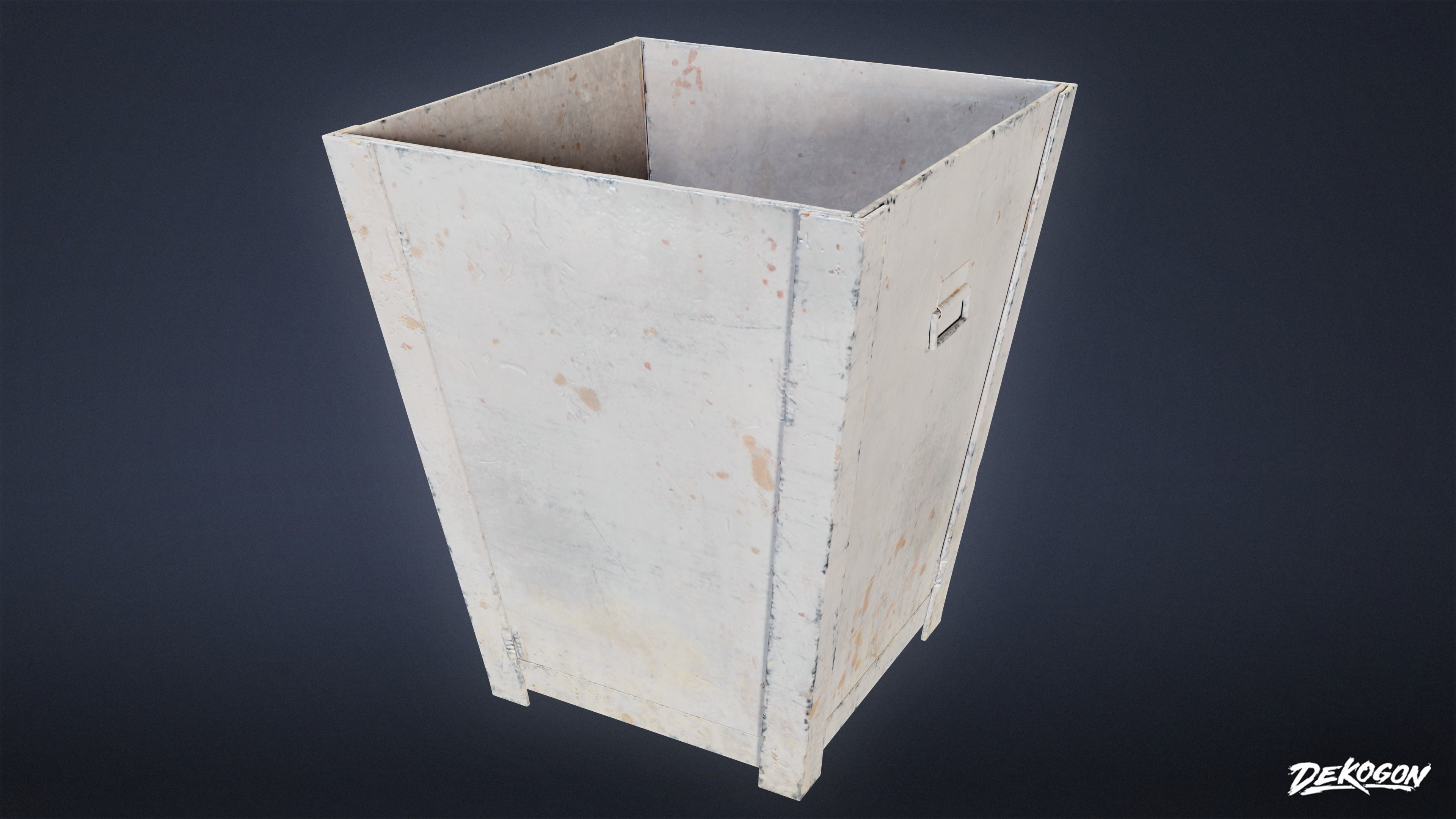 TRASH - Trash Can Set 34 - LOW POLY AND NANITE Low-poly 3D model_15