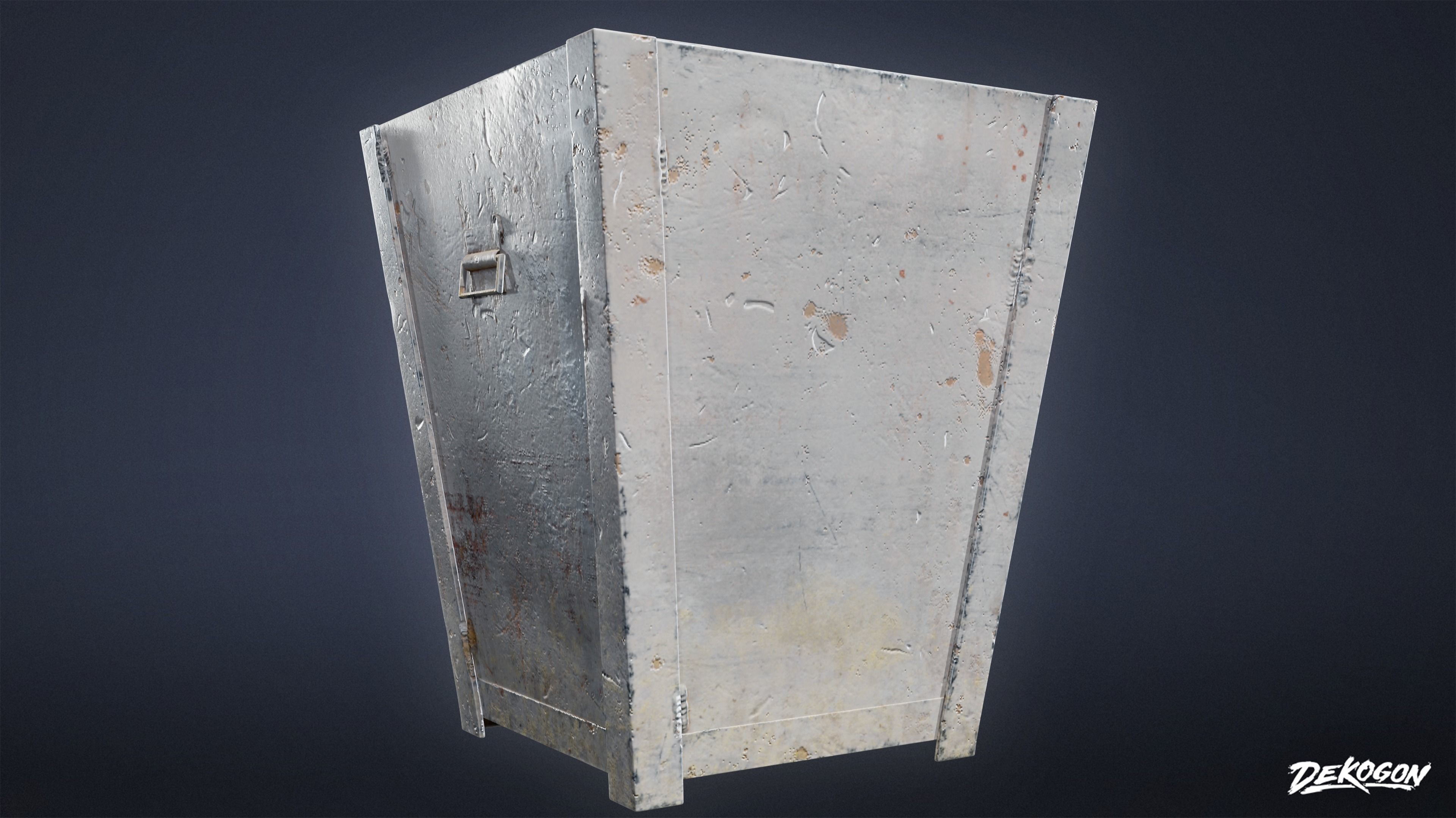 TRASH - Trash Can Set 34 - LOW POLY AND NANITE Low-poly 3D model_14