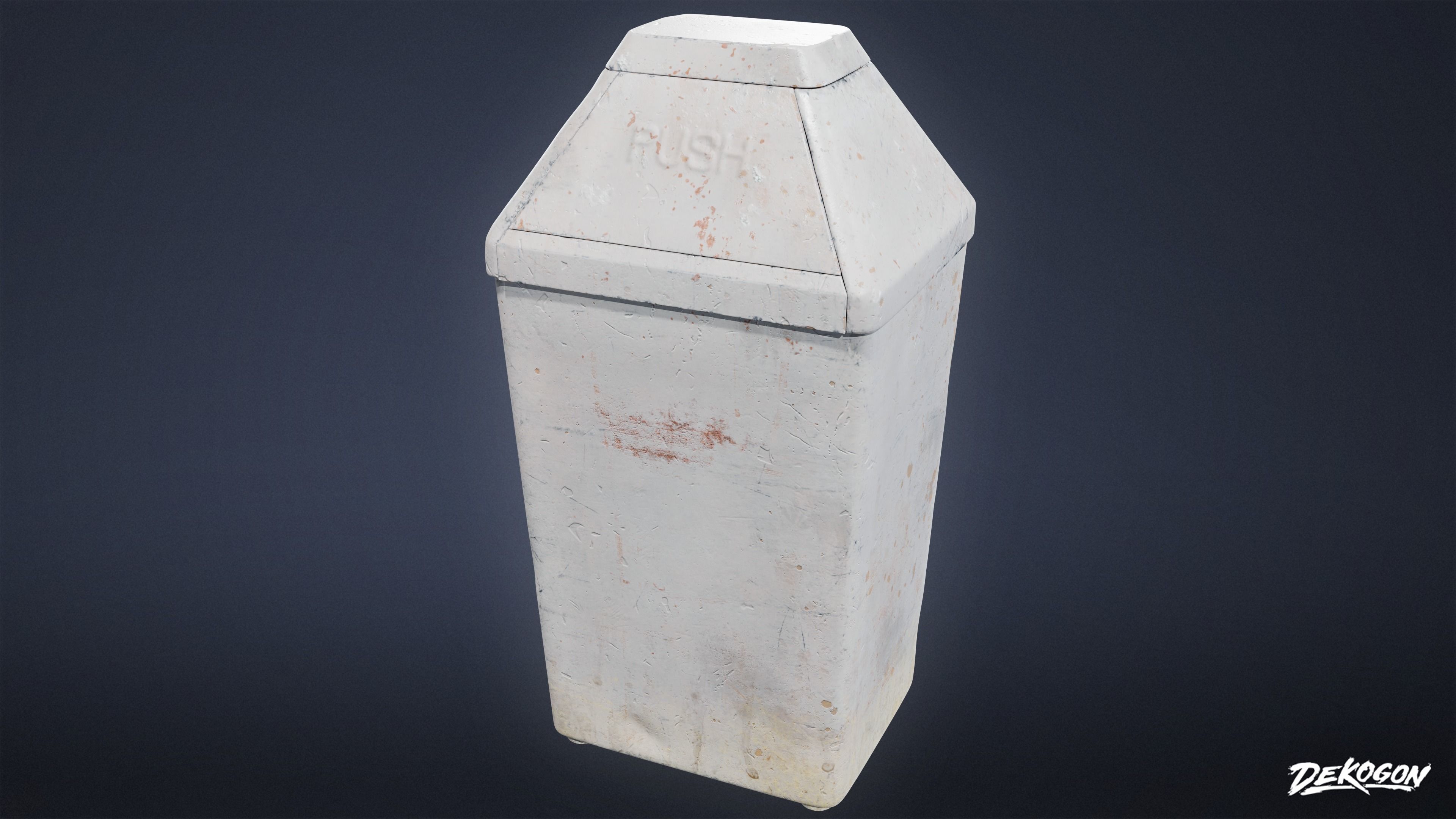 TRASH - Trash Can Set 34 - LOW POLY AND NANITE Low-poly 3D model_12