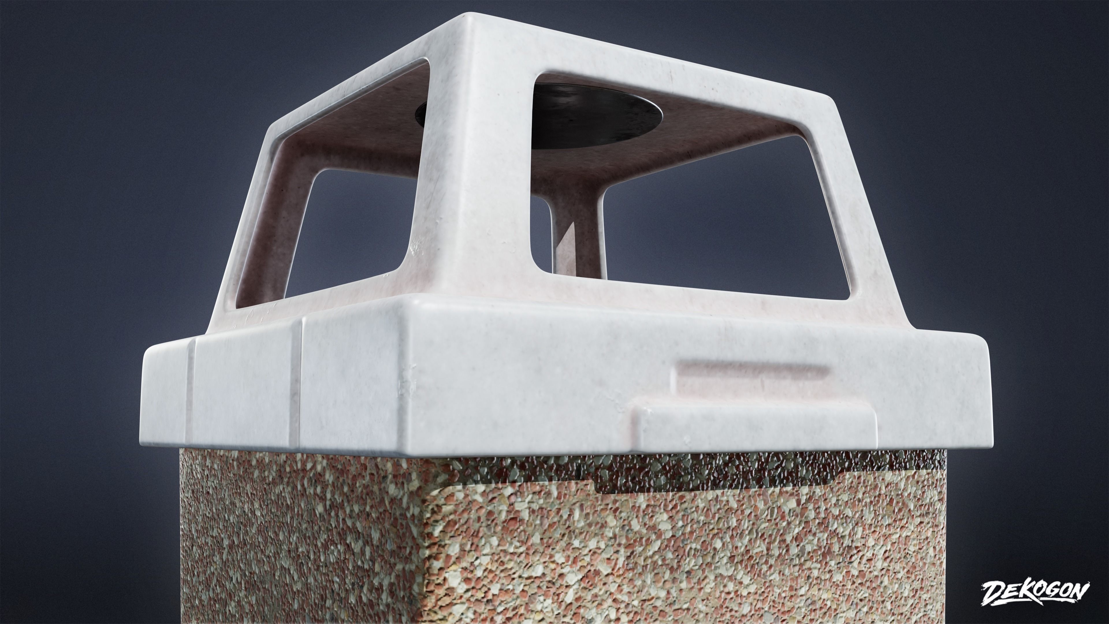 TRASH - Trash Can Set 34 - LOW POLY AND NANITE Low-poly 3D model_1