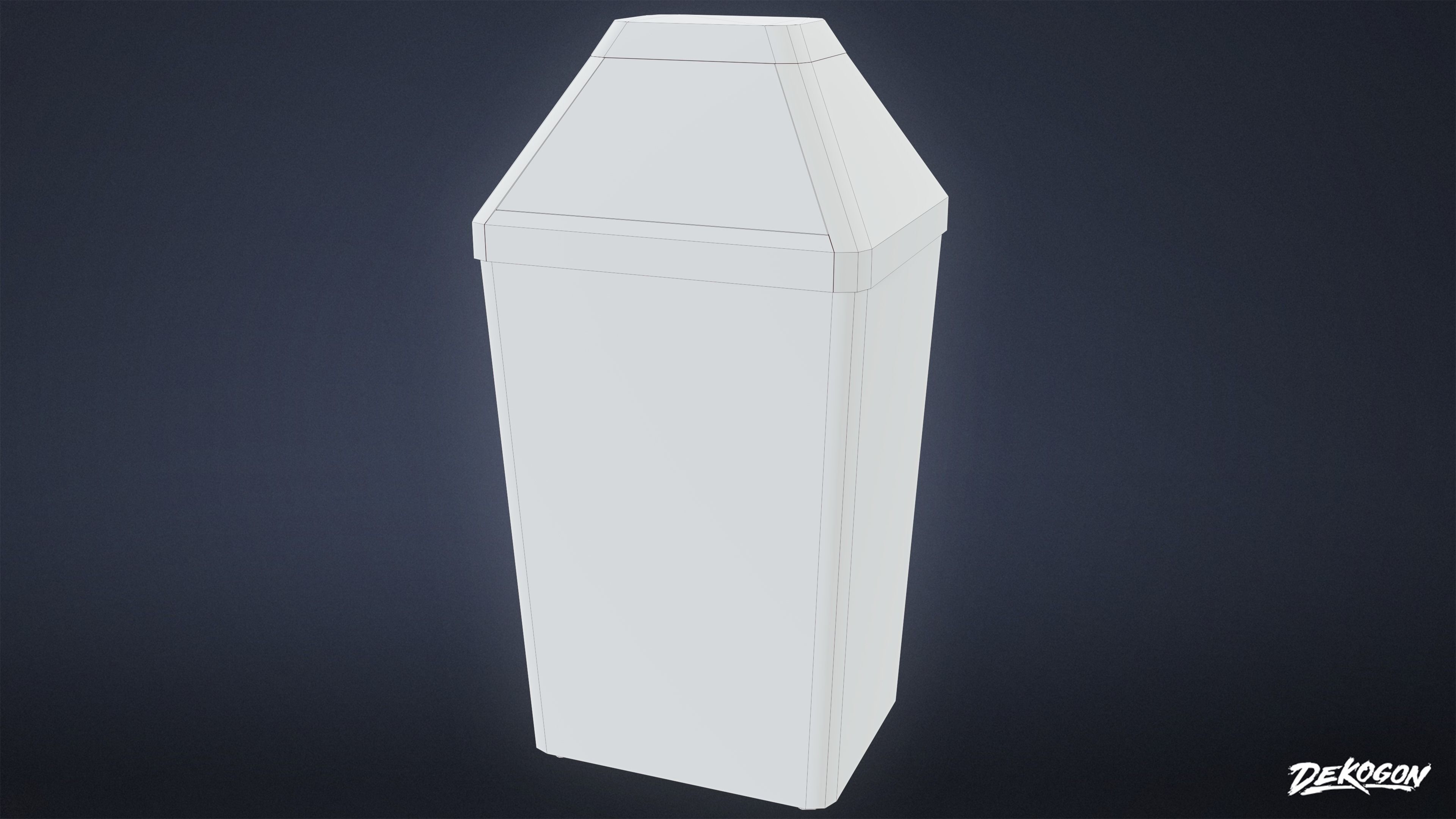 TRASH - Trash Can Set 34 - LOW POLY AND NANITE Low-poly 3D model_7