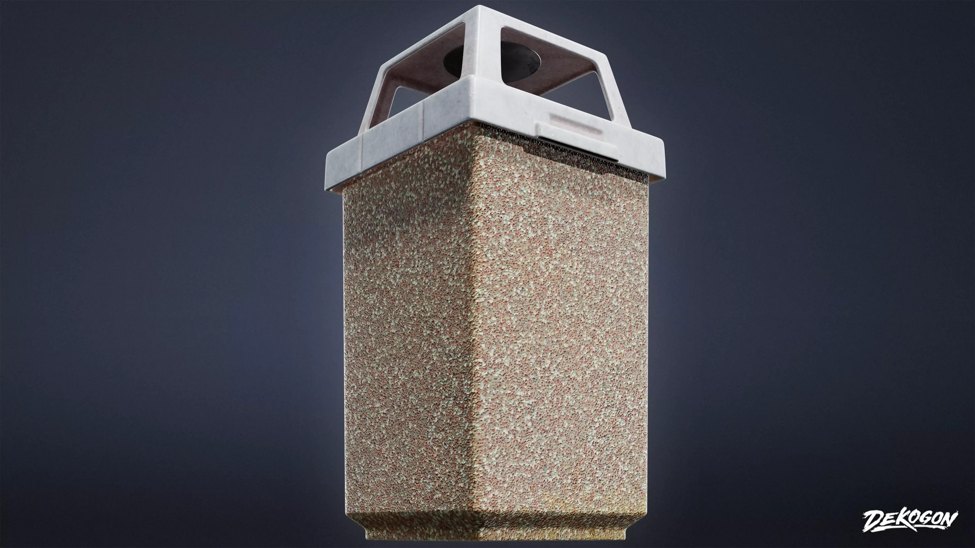 TRASH - Trash Can Set 34 - LOW POLY AND NANITE Low-poly 3D model_0