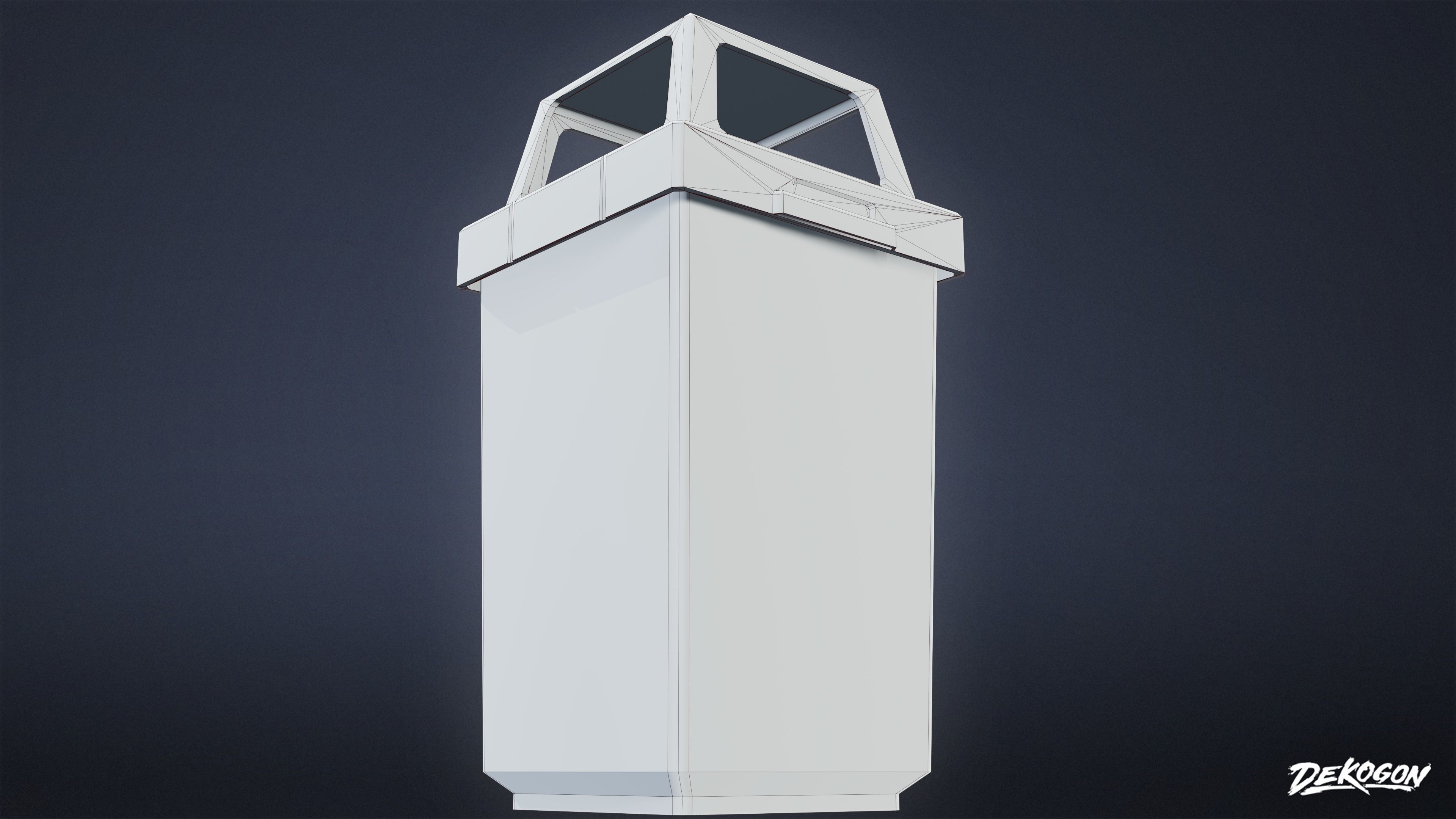 TRASH - Trash Can Set 34 - LOW POLY AND NANITE Low-poly 3D model_5