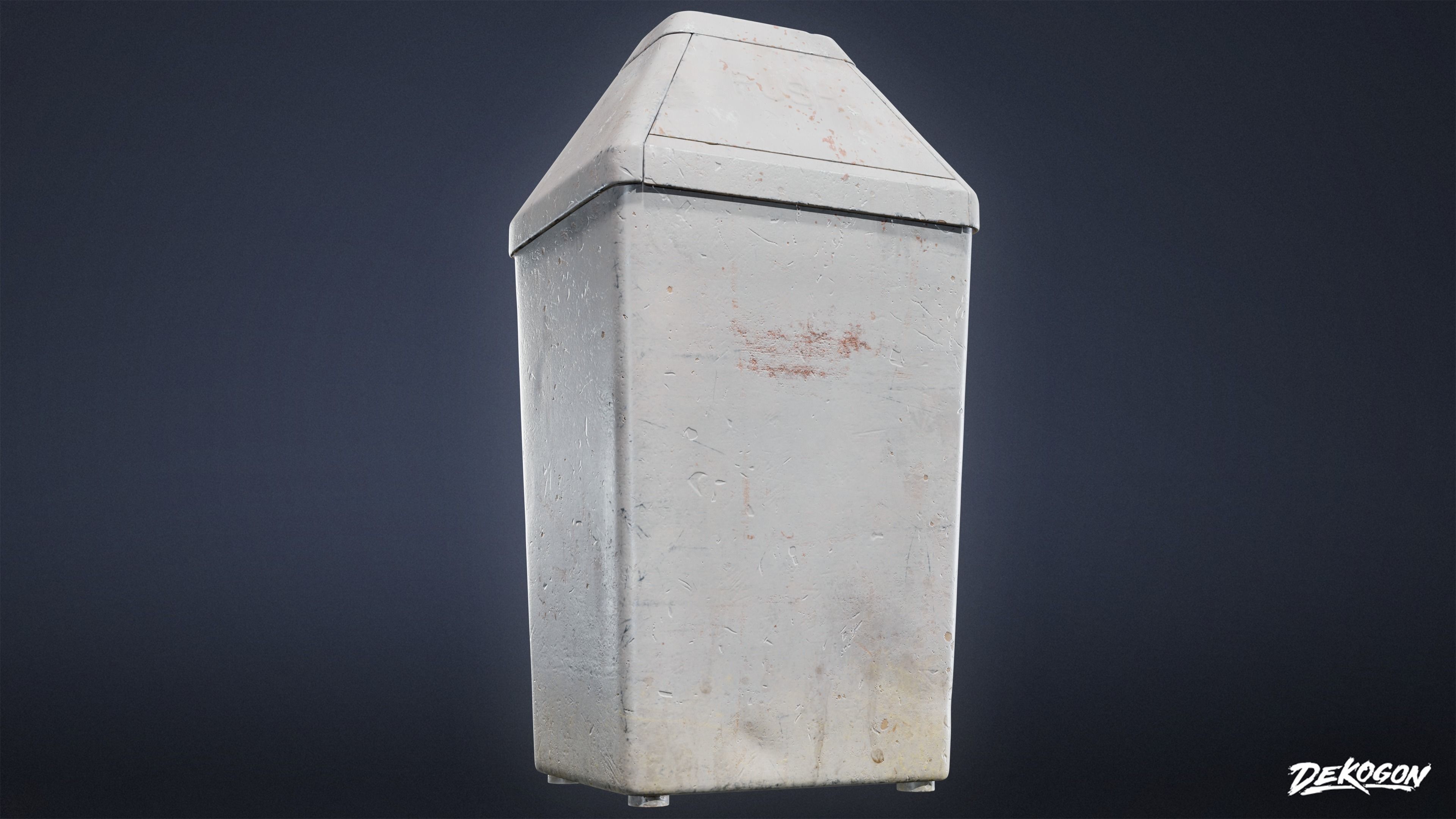 TRASH - Trash Can Set 34 - LOW POLY AND NANITE Low-poly 3D model_13
