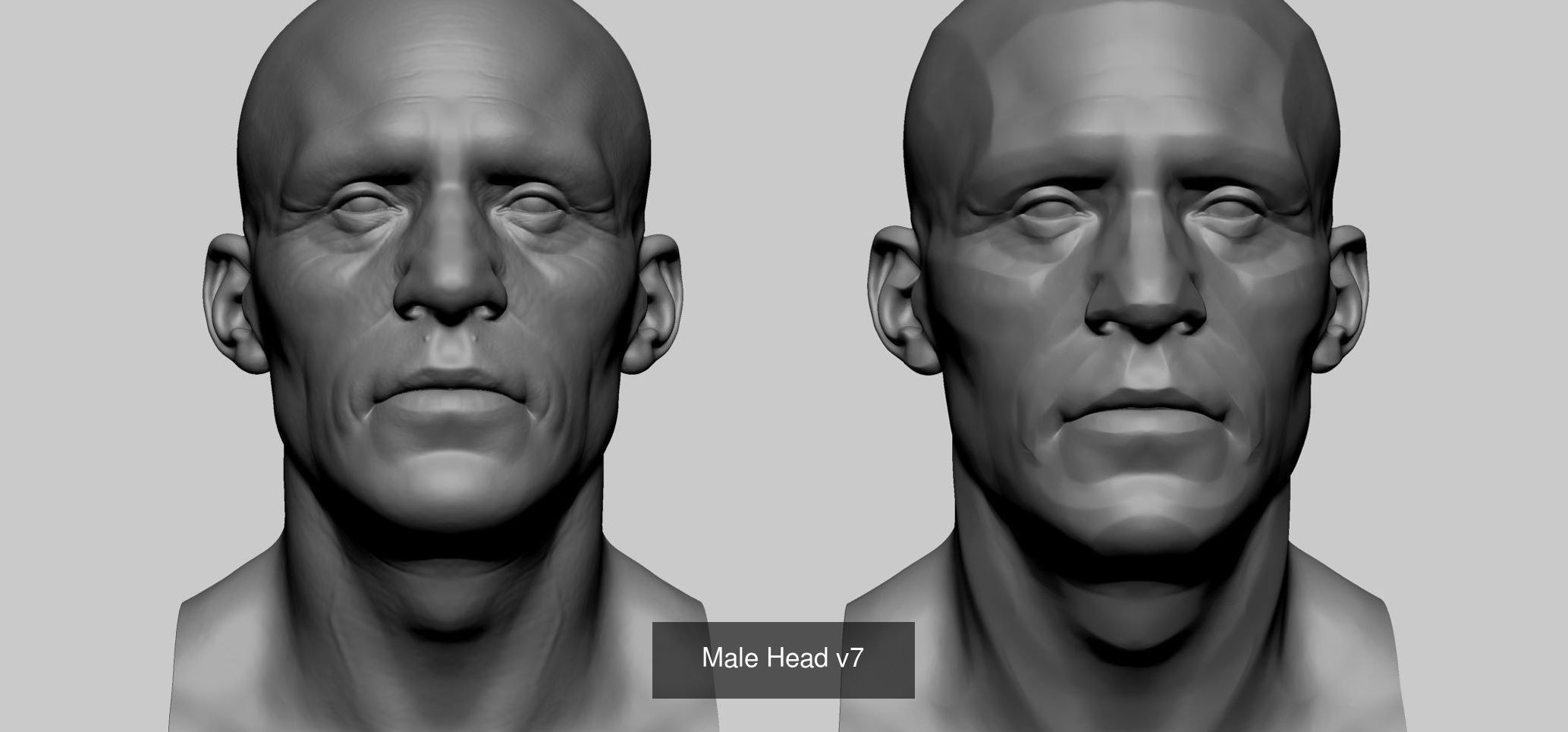 Male Heads for 3DPrint 3D Model Collection_1
