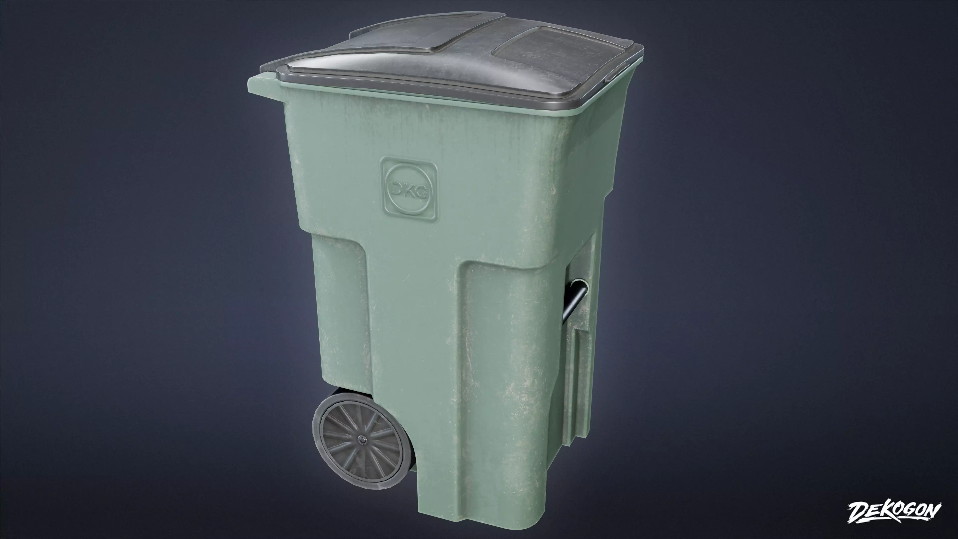 TRASH - Trash Plastic Dumpster 01 - LOW POLY AND NANITE Low-poly 3D model_0