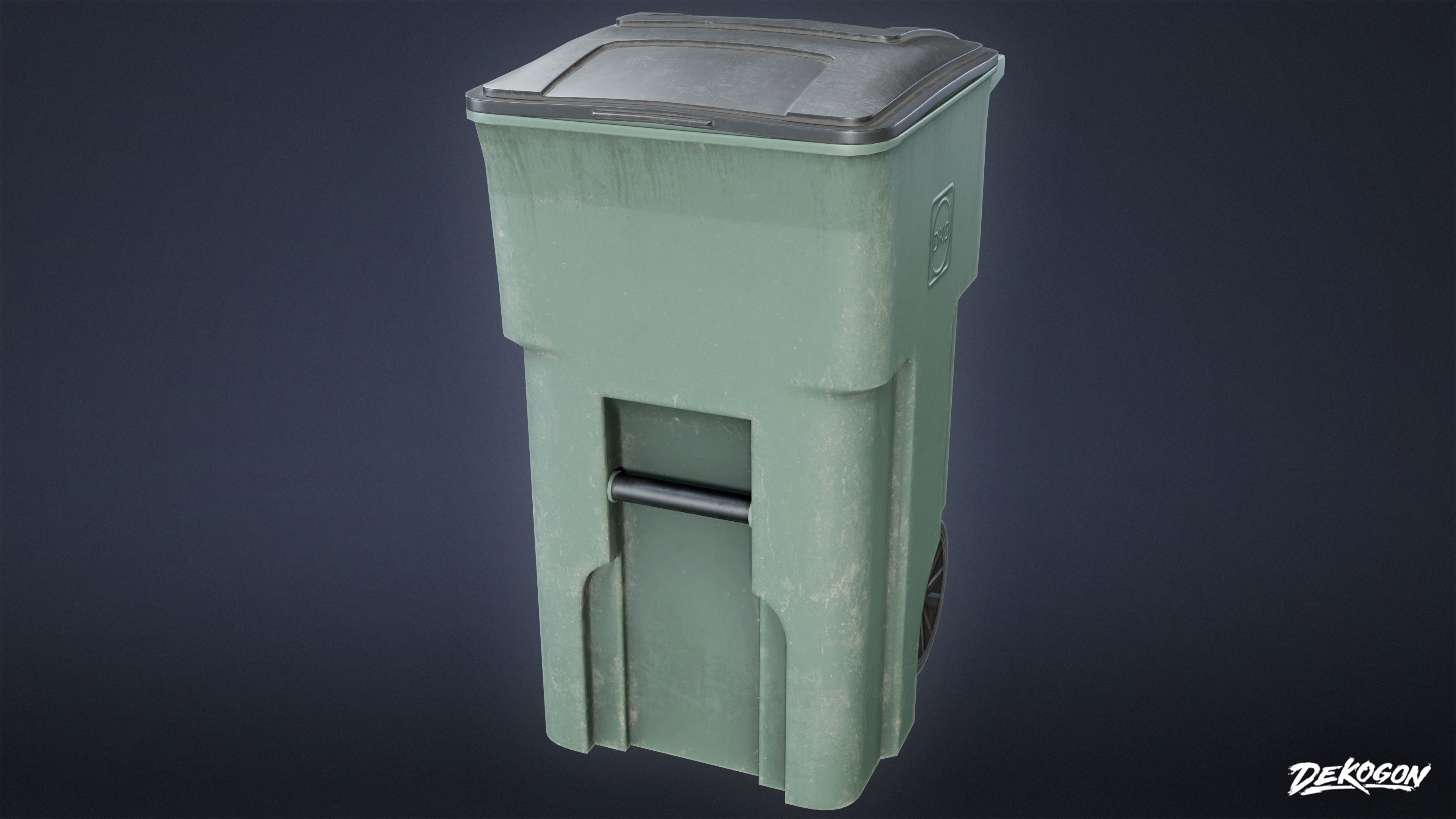 TRASH - Trash Plastic Dumpster 01 - LOW POLY AND NANITE Low-poly 3D model_8