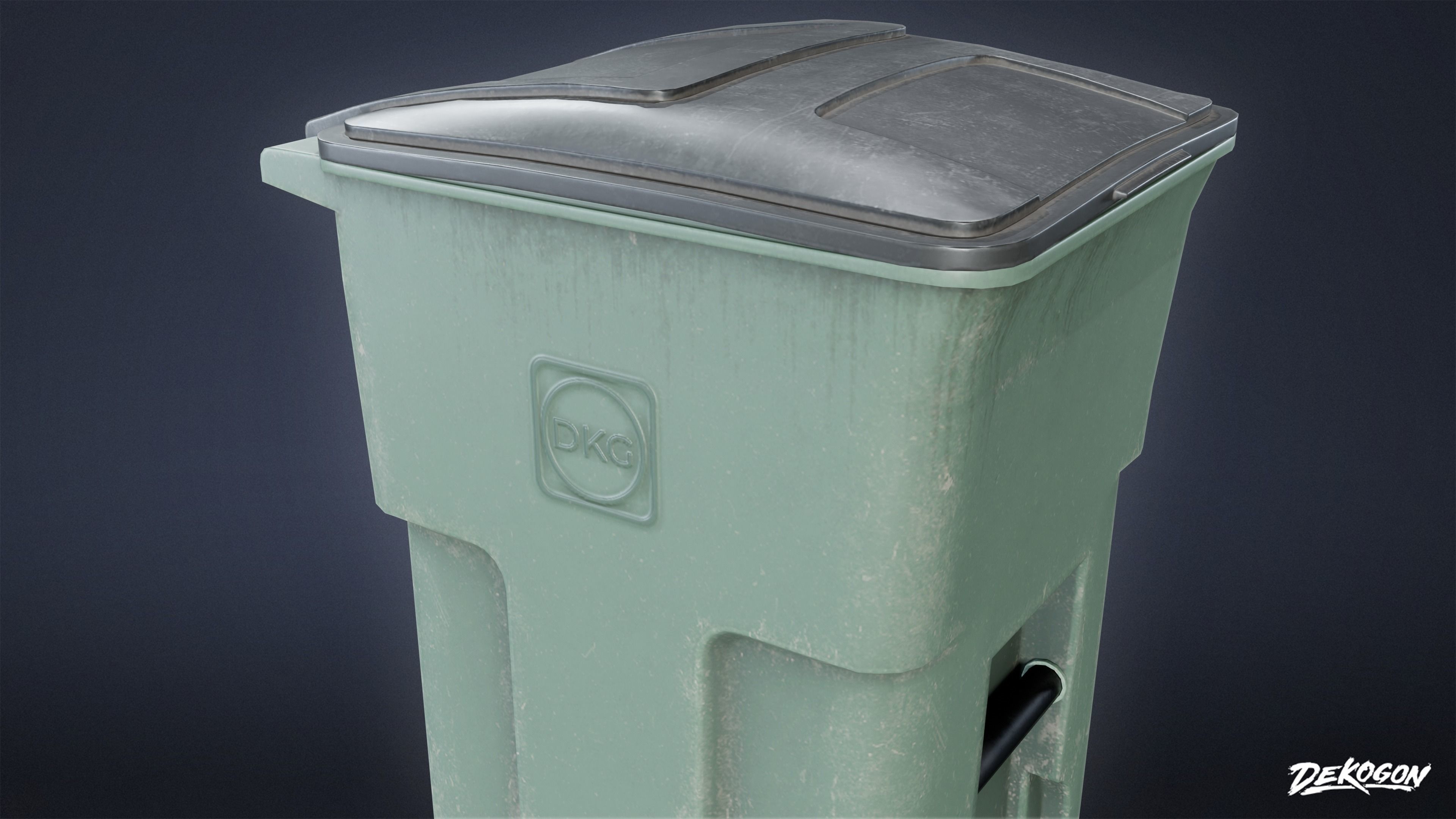 TRASH - Trash Plastic Dumpster 01 - LOW POLY AND NANITE Low-poly 3D model_4
