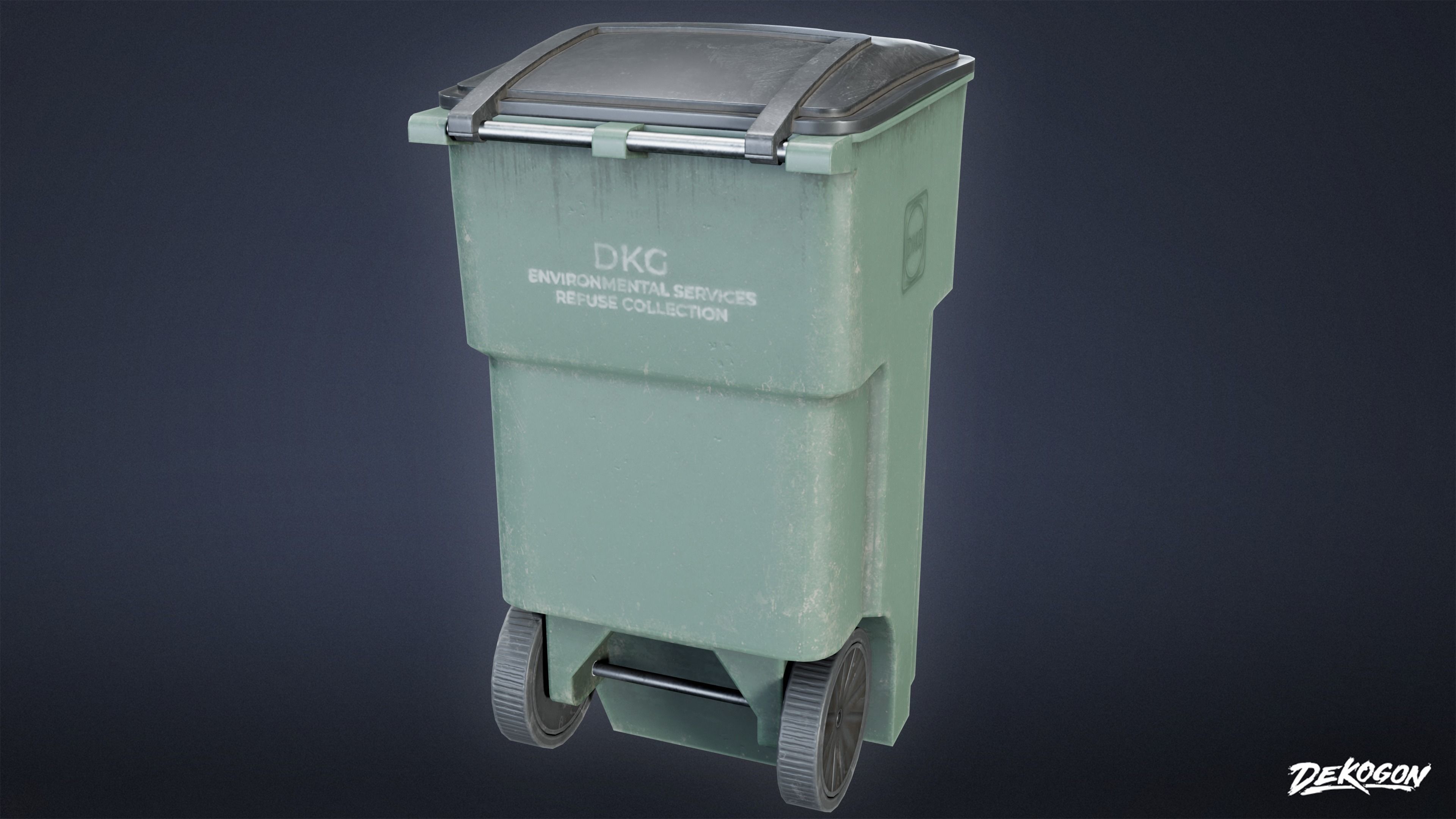 TRASH - Trash Plastic Dumpster 01 - LOW POLY AND NANITE Low-poly 3D model_1