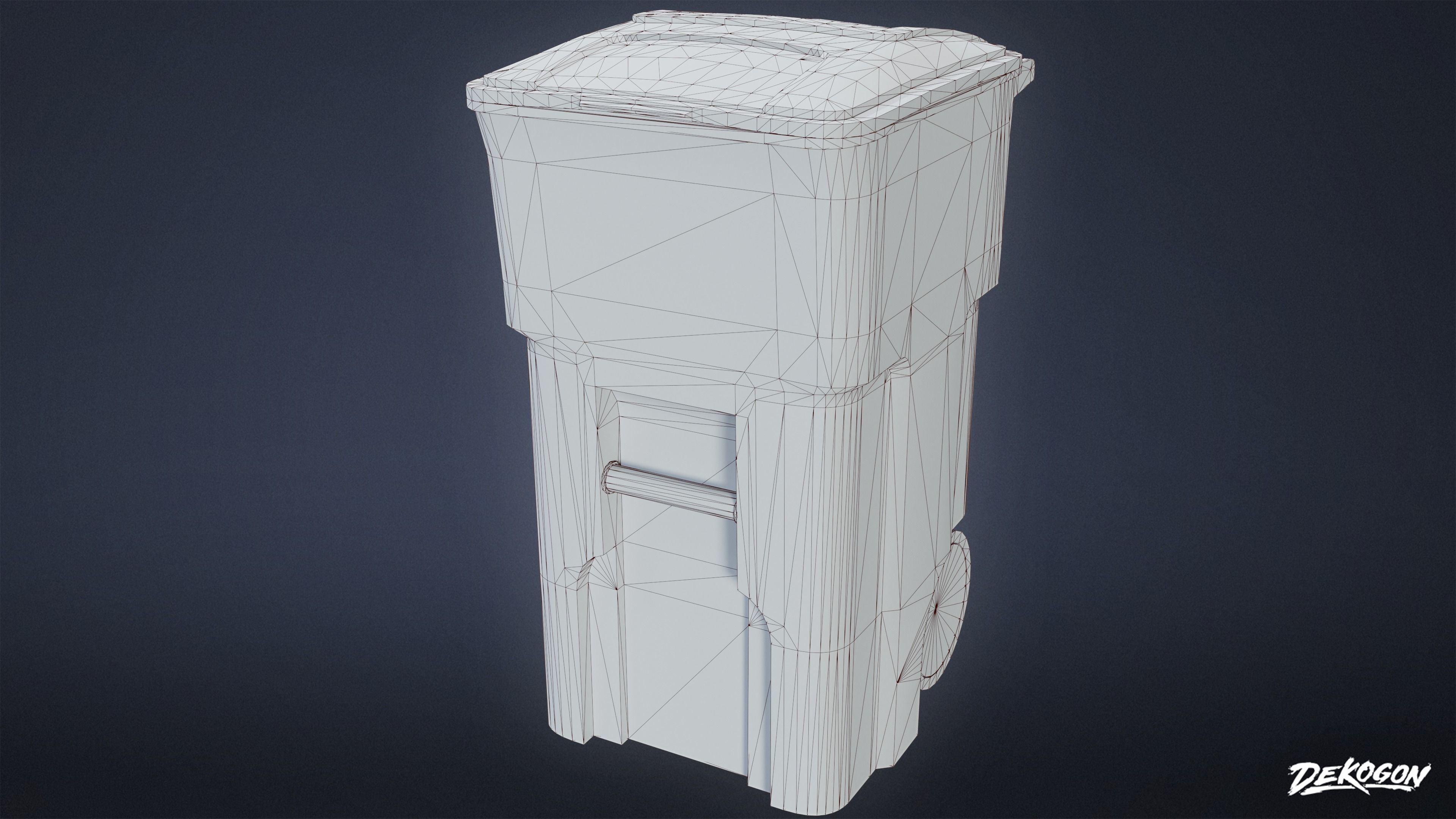TRASH - Trash Plastic Dumpster 01 - LOW POLY AND NANITE Low-poly 3D model_5