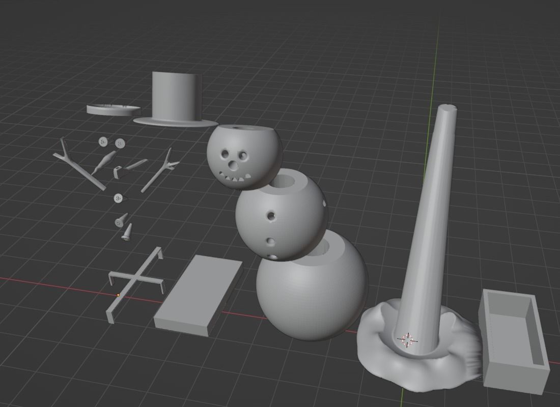 Snowman Ornement 3D print model_4