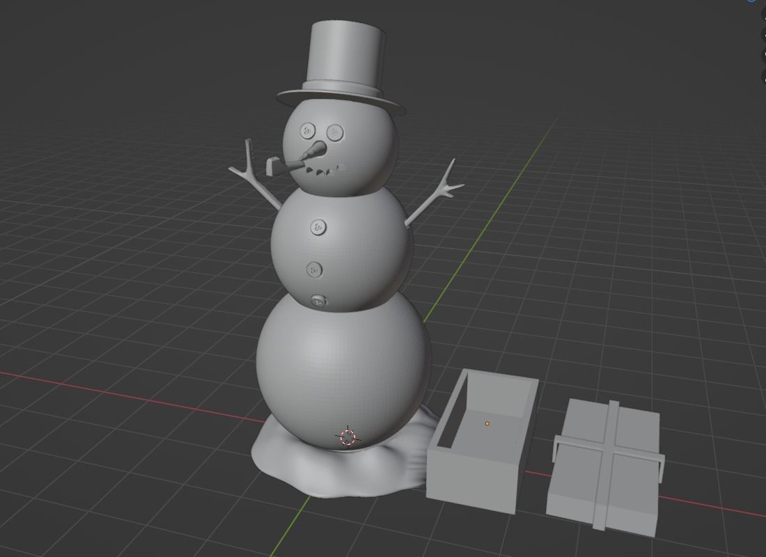 Snowman Ornement 3D print model_3