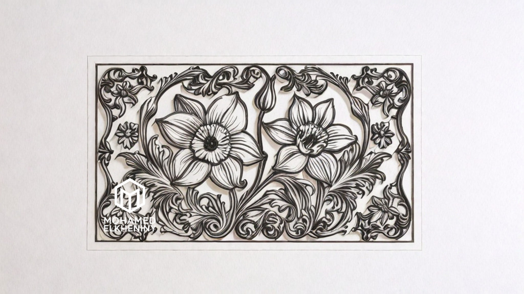 Modern Wall Panel Relief for CNC and 3D Printing 02  3D print model_2