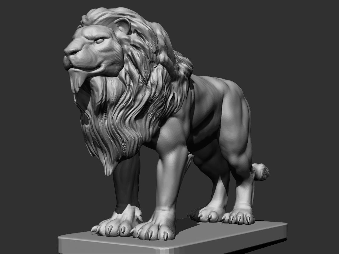 Lion Gargoyle 3D print model_5