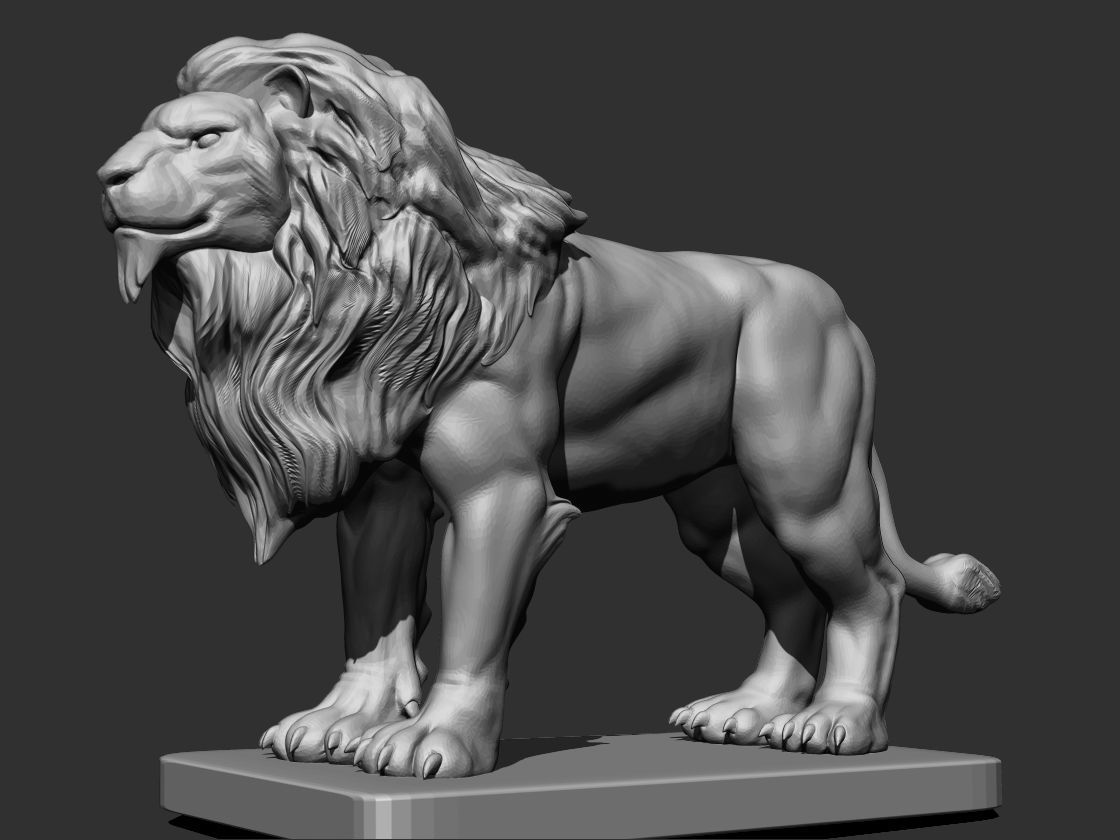 Lion Gargoyle 3D print model_7